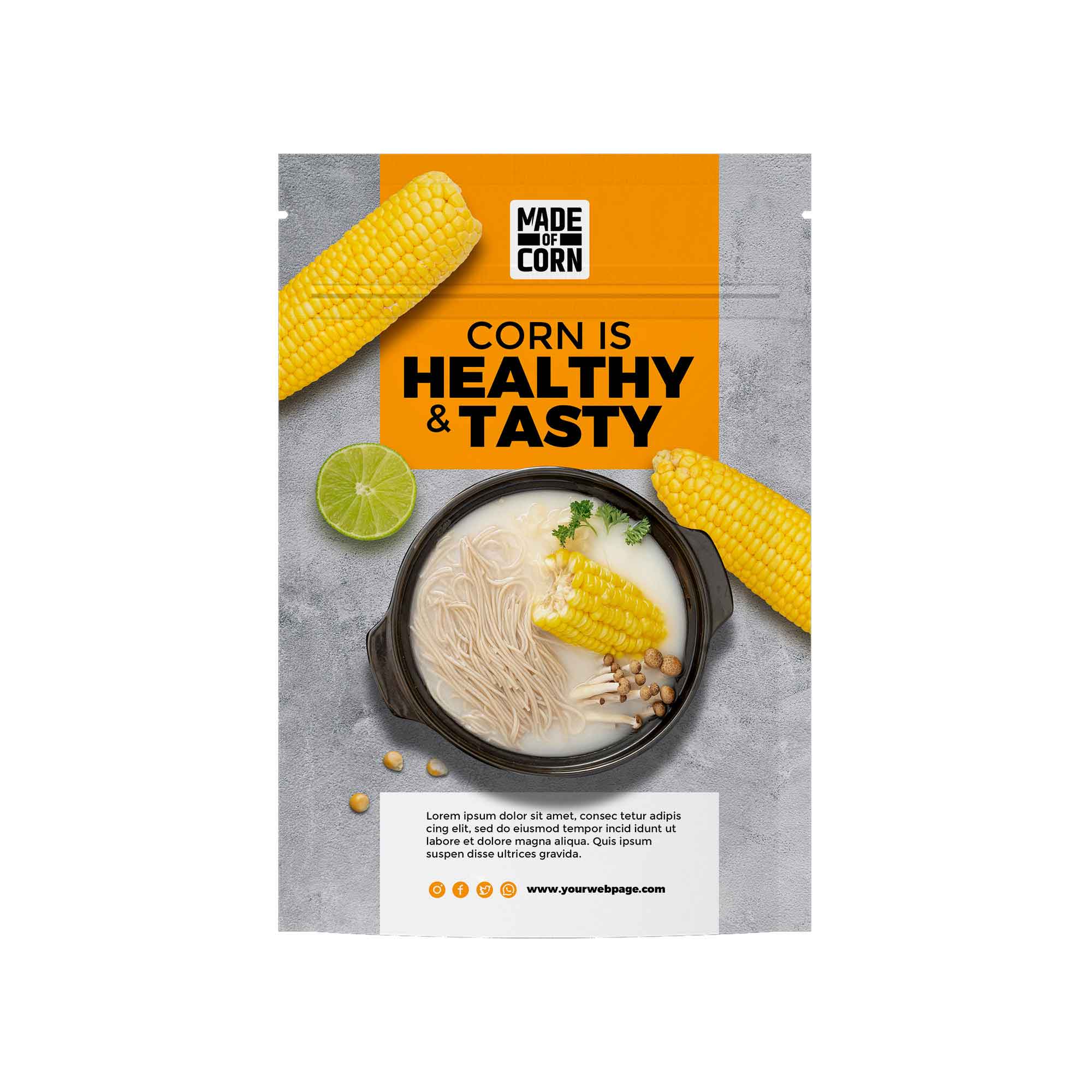 Customizable Bottom Filled Flat Ziplock Packaging (Design Customizable Bottom Filled Flat Ziplock Packaging (Design