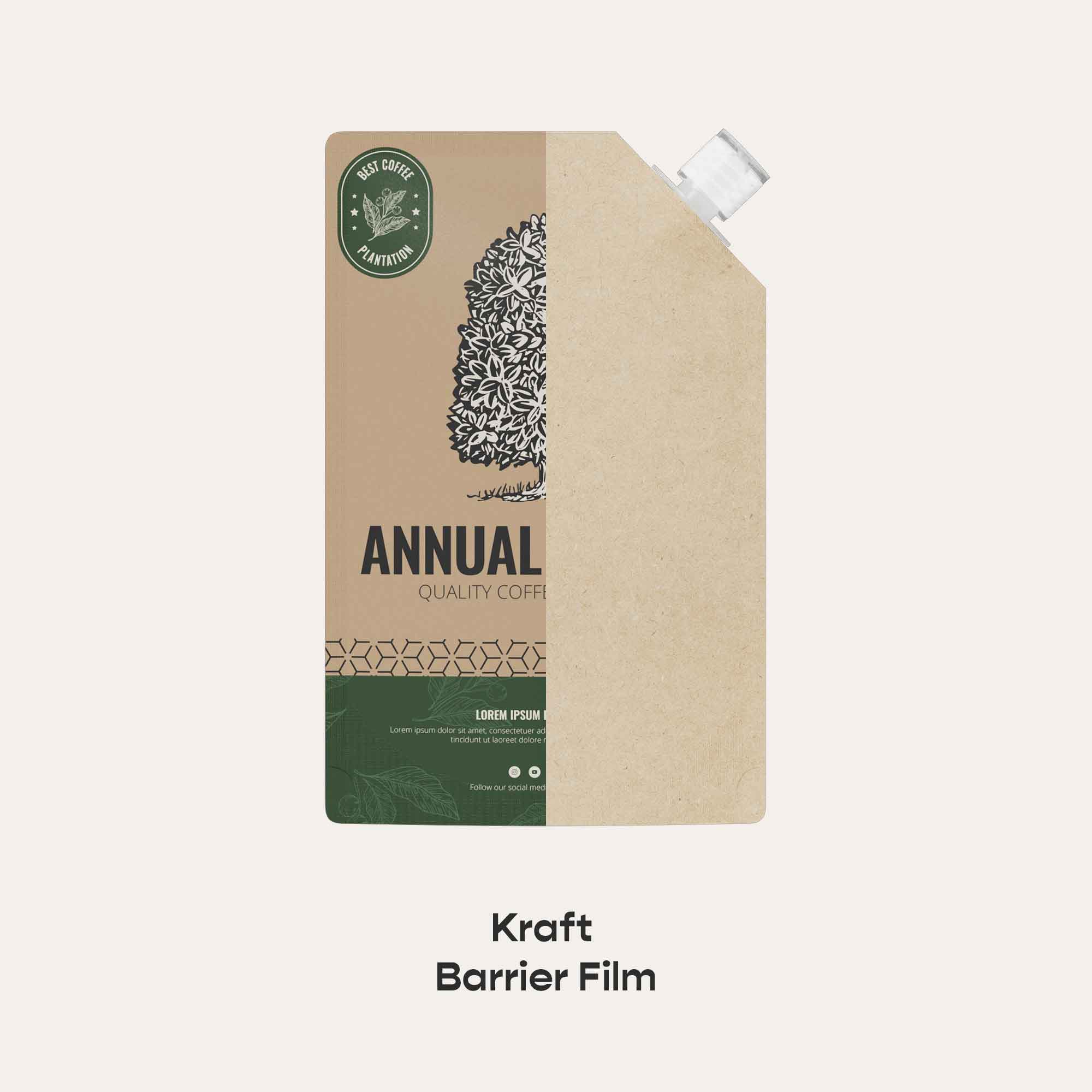 Customizable Classic Kraft Bottle Pouch with Corner Wide Customizable Classic Kraft Bottle Pouch with Corner Wide