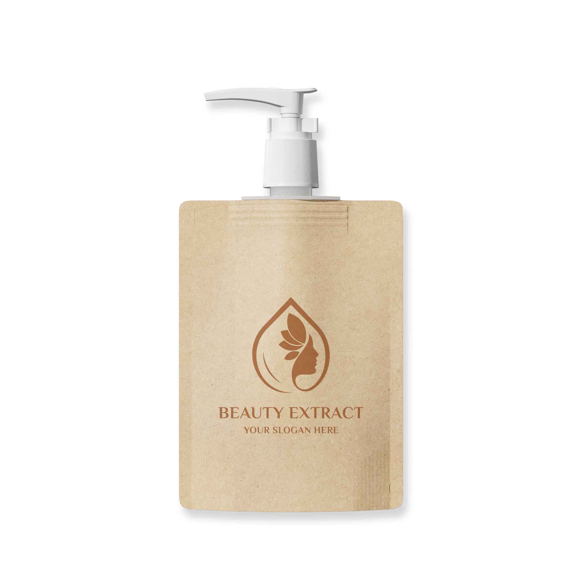 Customizable Classic Kraft Brown Beauty Dispenser with Top Customizable Classic Kraft Brown Beauty Dispenser with Top