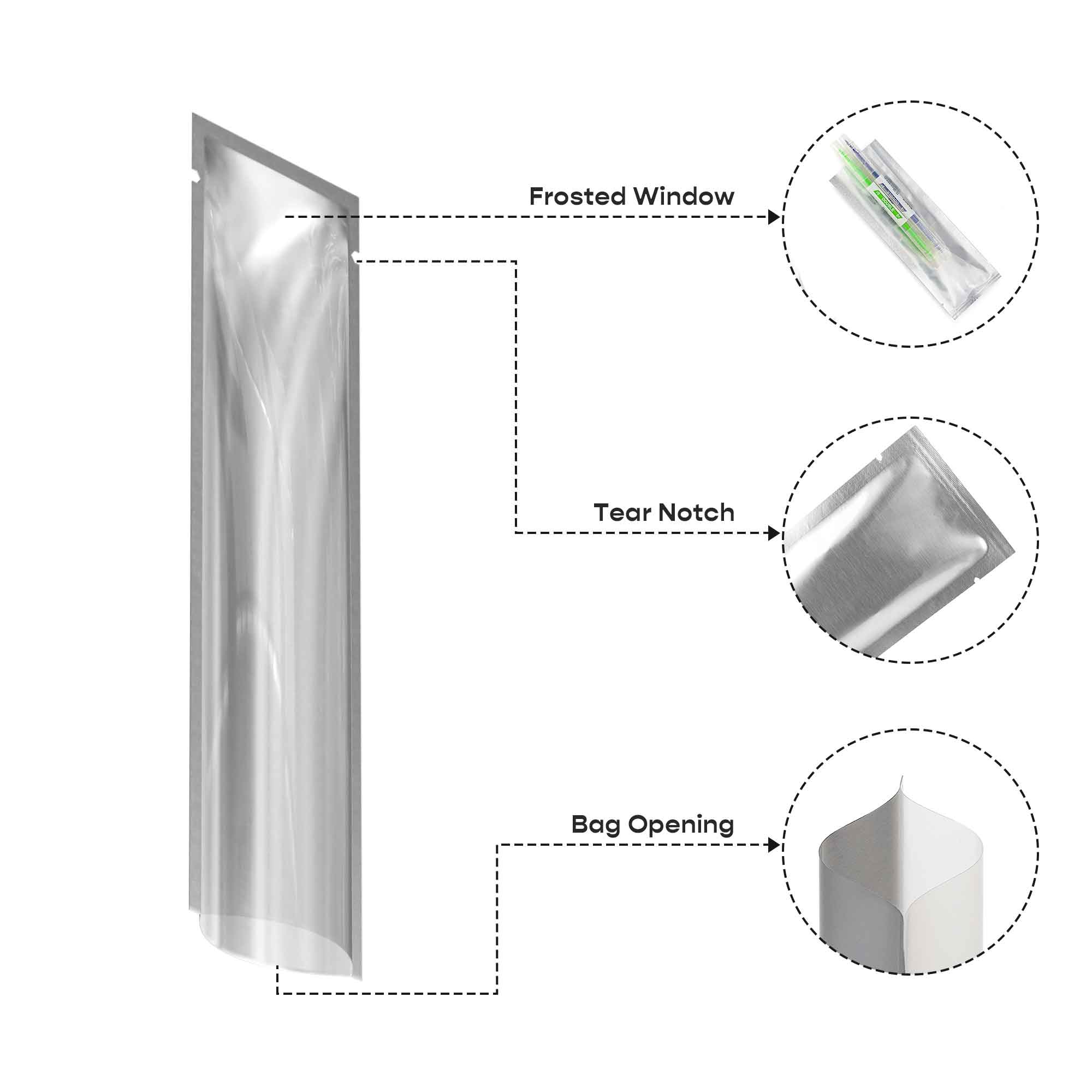 Customizable Clear Front Aluminum Stick Pouches with Customizable Clear Front Aluminum Stick Pouches with