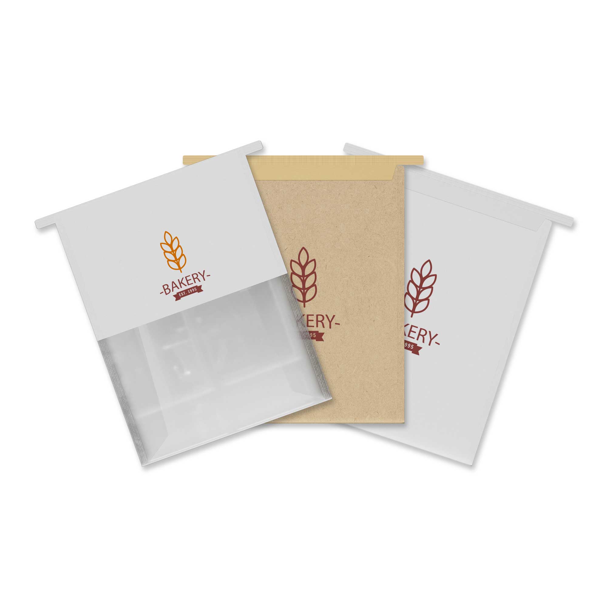 Customizable Cotton Paper Open Top Bakery Bags with Tin Tie Customizable Cotton Paper Open Top Bakery Bags with Tin Tie