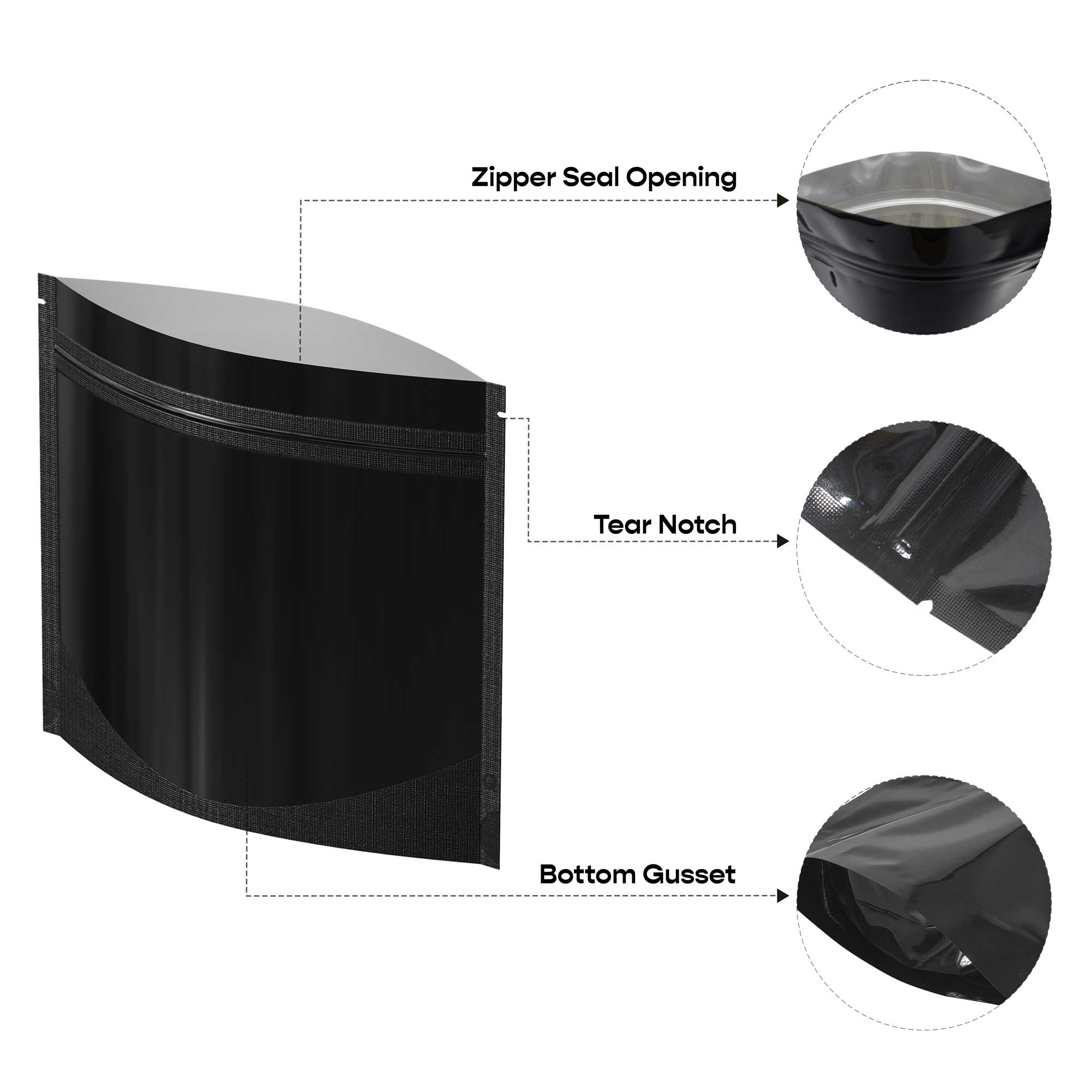 Customizable Double-Sided Glossy Horizontal Mylar Stand Up Customizable Double-Sided Glossy Horizontal Mylar Stand Up