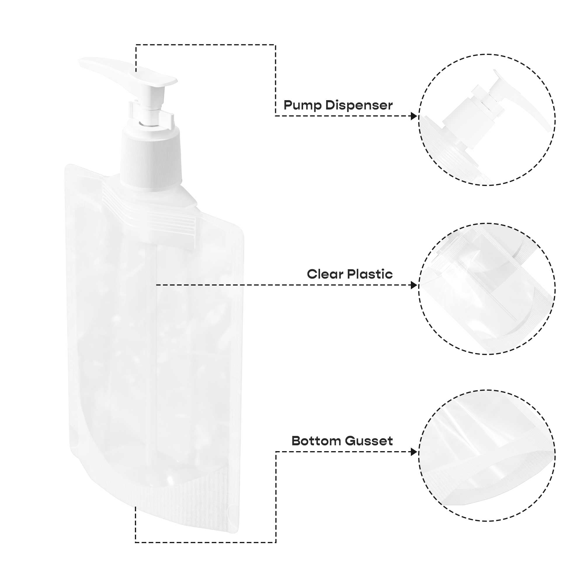 Customizable Frosted Translucent Beauty Stand Pouch Customizable Frosted Translucent Beauty Stand Pouch