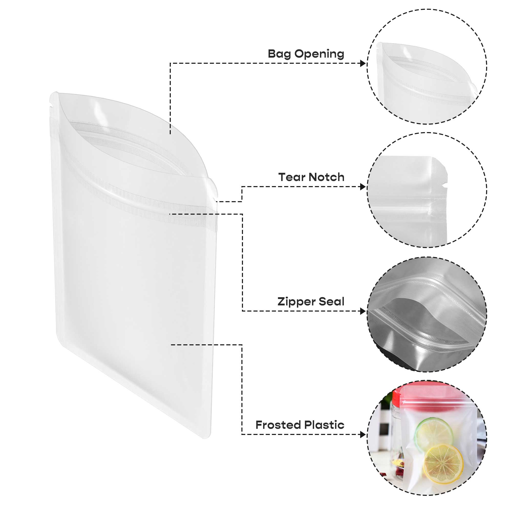 Customizable Frosted Translucent Polyethylene Flat Zipper Customizable Frosted Translucent Polyethylene Flat Zipper