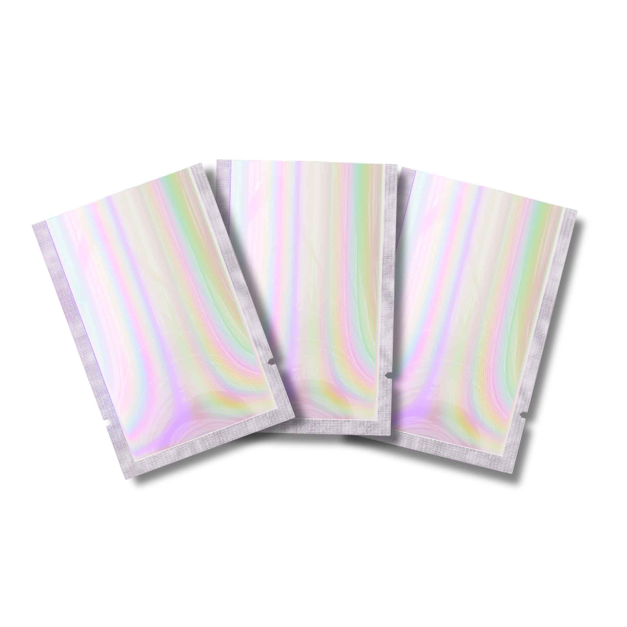 Customizable Glossy Diamond Holographic Mylar Foil Open Top Customizable Glossy Diamond Holographic Mylar Foil Open Top