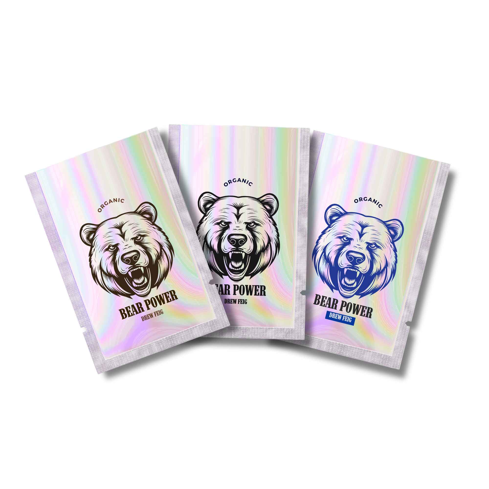 Customizable Glossy Diamond Holographic Mylar Foil Open Top Customizable Glossy Diamond Holographic Mylar Foil Open Top
