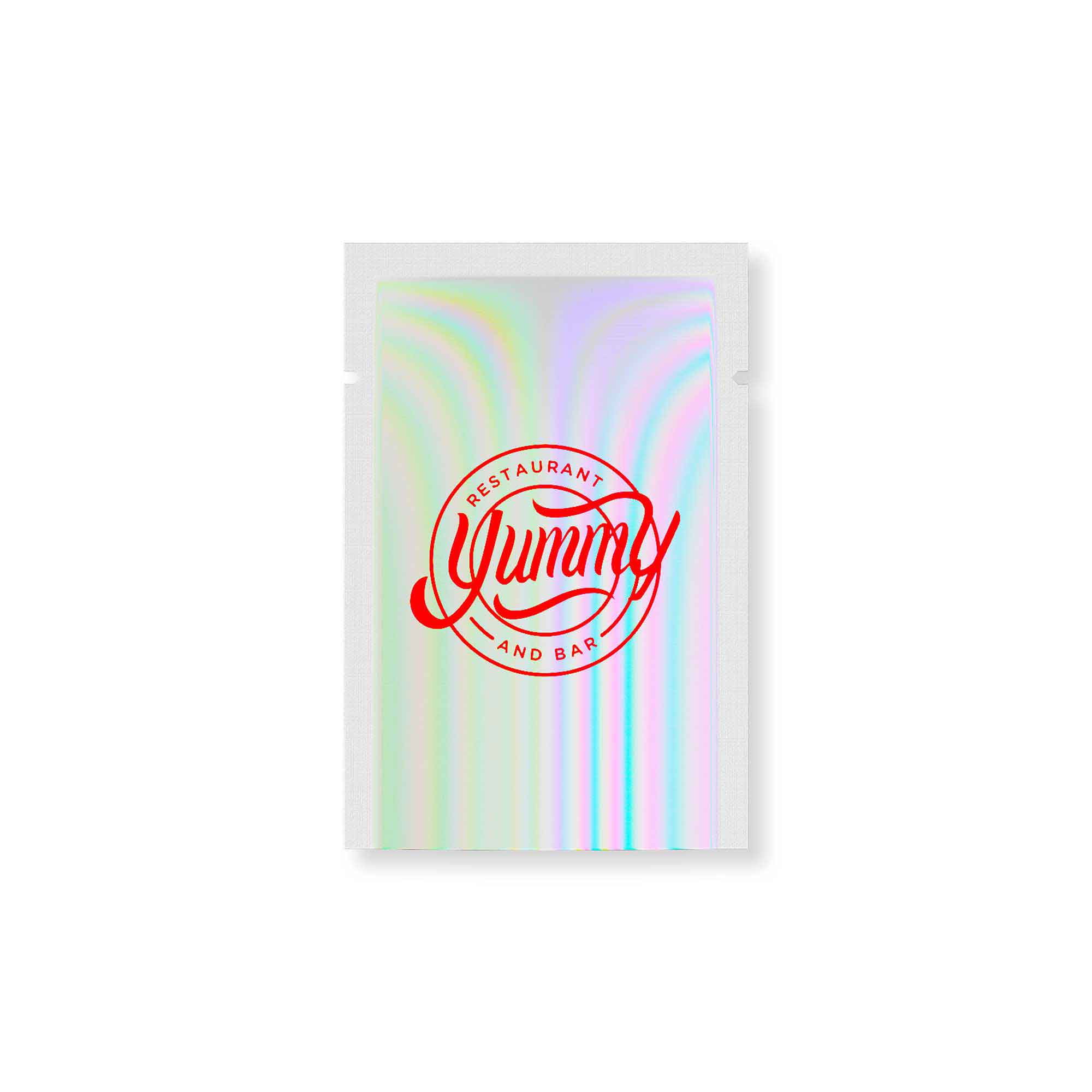 Customizable Glossy Diamond Holographic Mylar Foil Open Top Customizable Glossy Diamond Holographic Mylar Foil Open Top