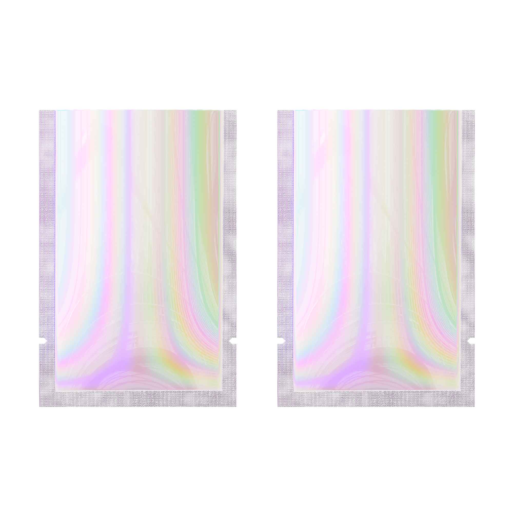 Customizable Glossy Diamond Holographic Mylar Foil Open Top Customizable Glossy Diamond Holographic Mylar Foil Open Top
