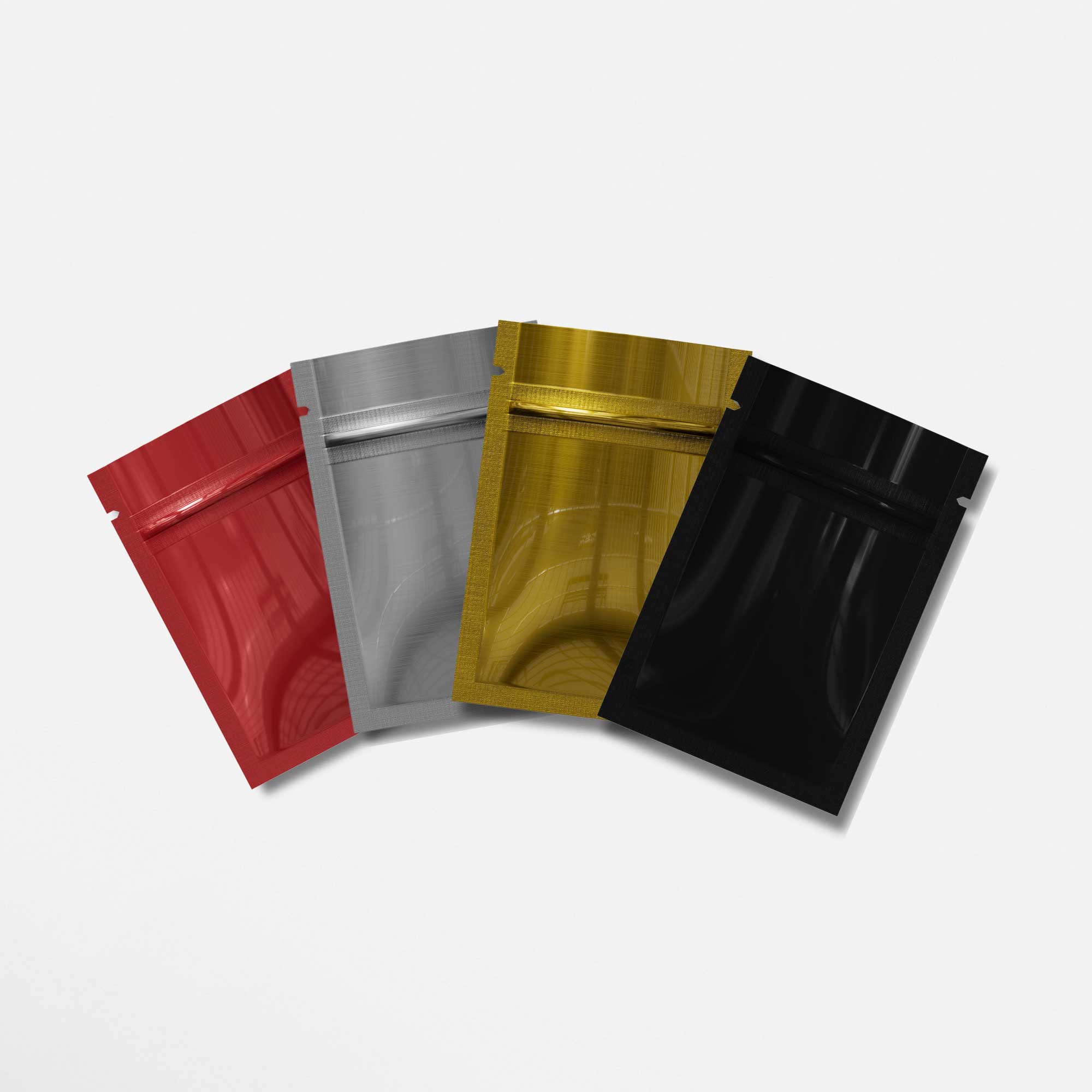 Customizable Glossy Double Sided Metallic Mylar Flat Zipper
