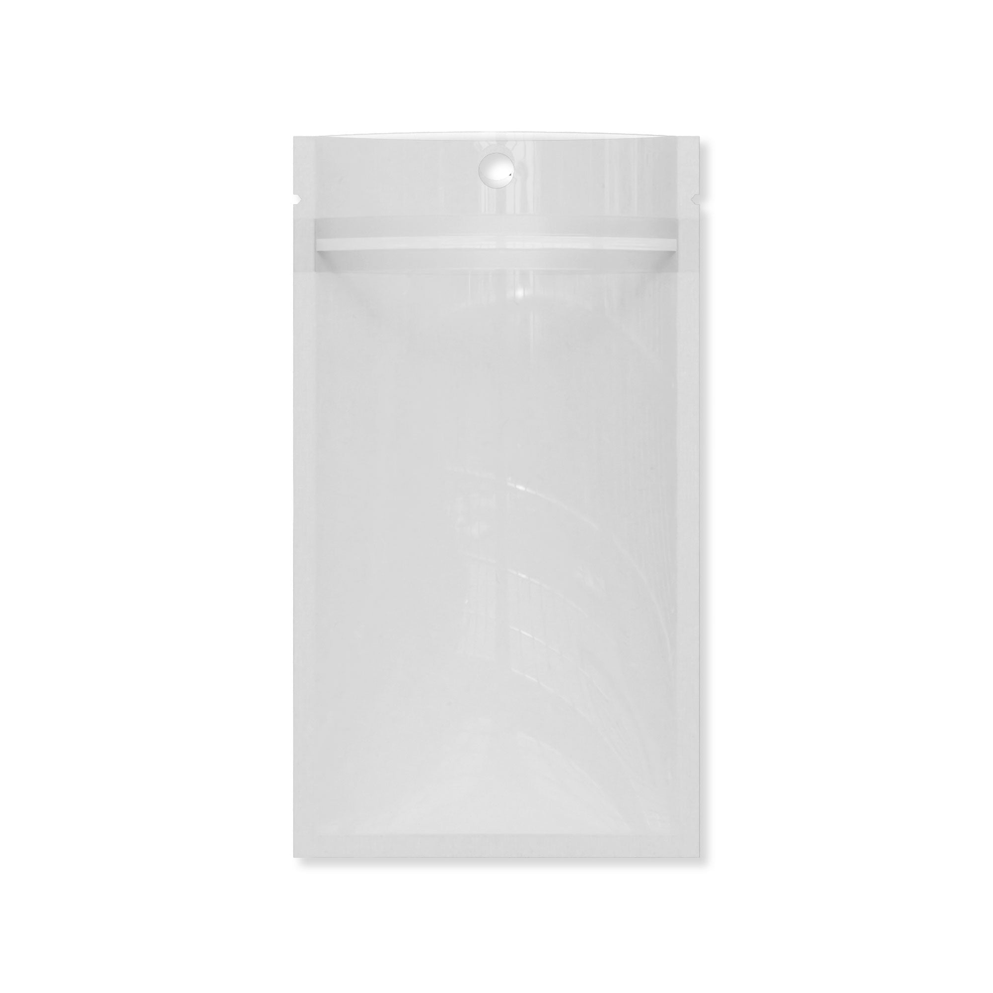 Customizable Glossy Half Clear Kraft Flat Zipper Seal Bags