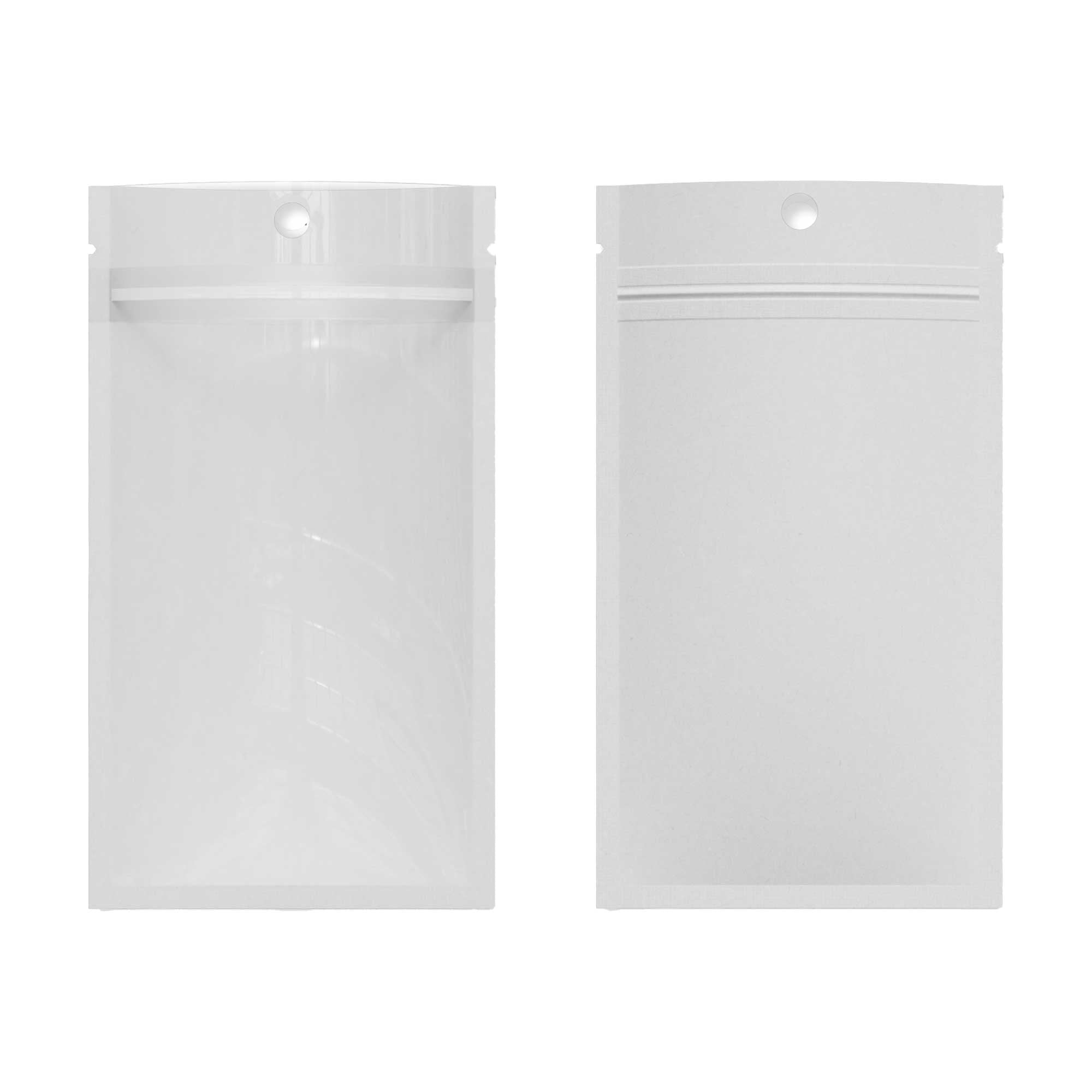 Customizable Glossy Half Clear Kraft Flat Zipper Seal Bags Customizable Glossy Half Clear Kraft Flat Zipper Seal Bags