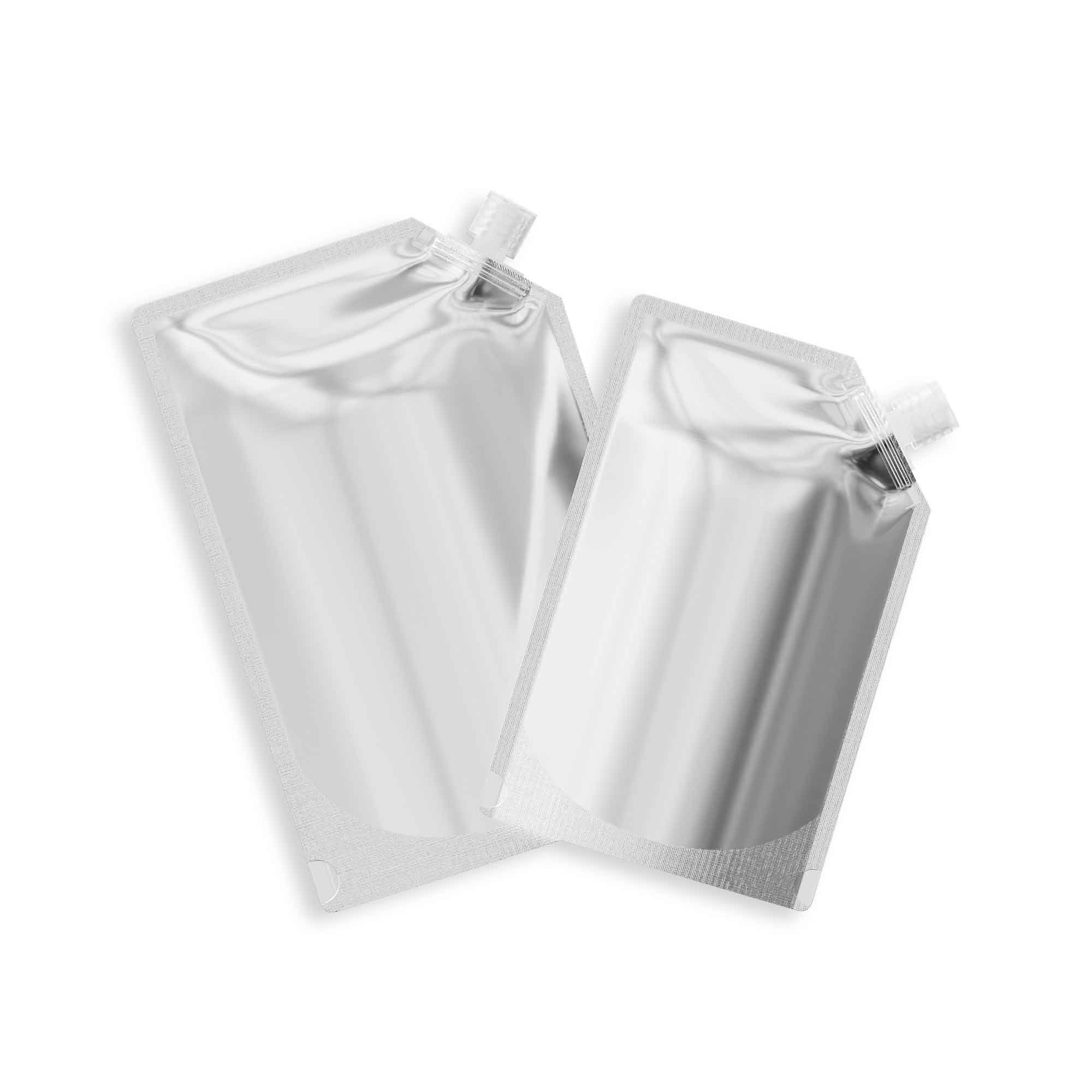 Customizable Glossy Iron Silver Bottle Pouch with Corner Customizable Glossy Iron Silver Bottle Pouch with Corner
