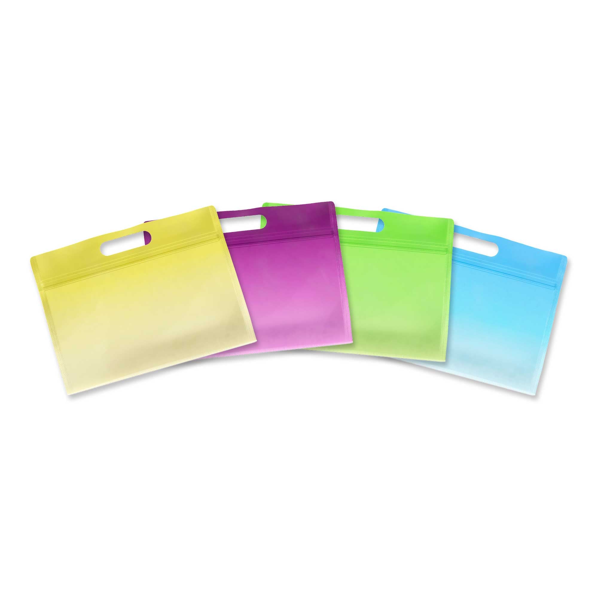 Customizable Gradient Clear Side Gusset Stand Up Zipper Seal
