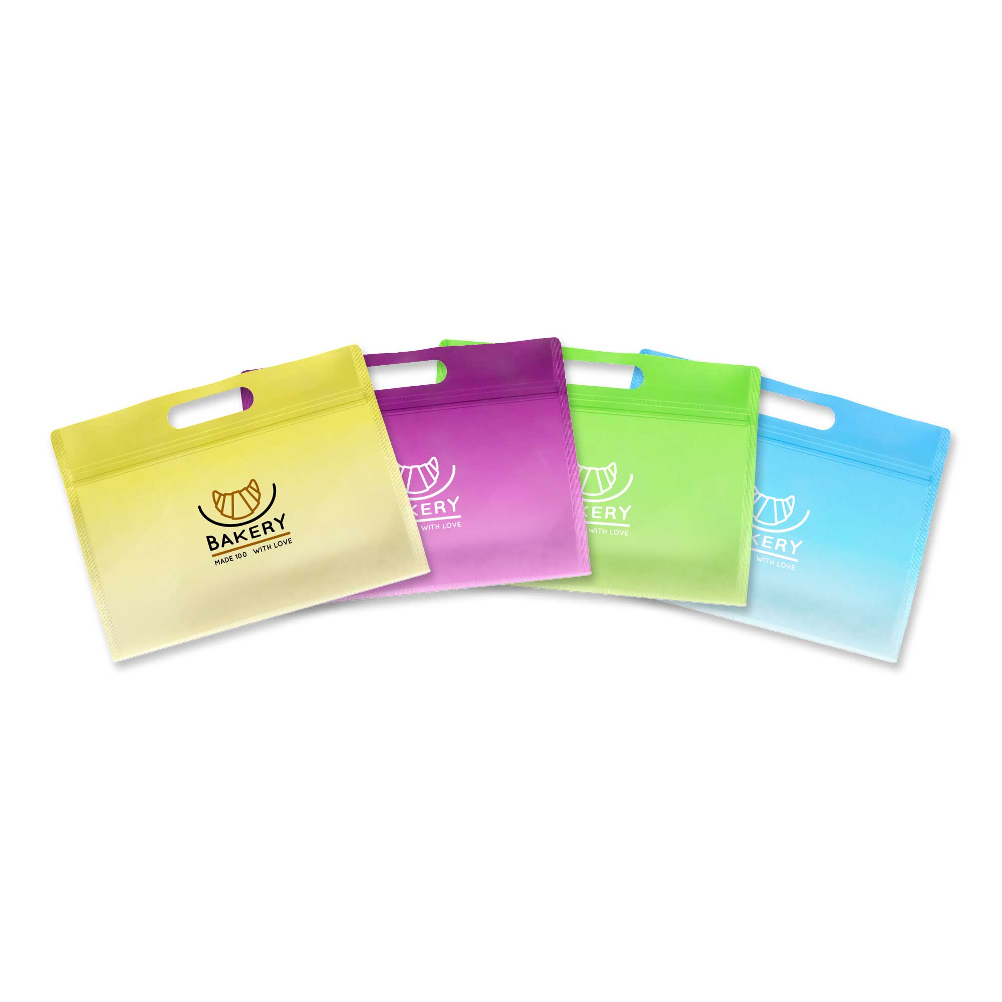 Customizable Gradient Clear Side Gusset Stand Up Zipper Seal Customizable Gradient Clear Side Gusset Stand Up Zipper Seal