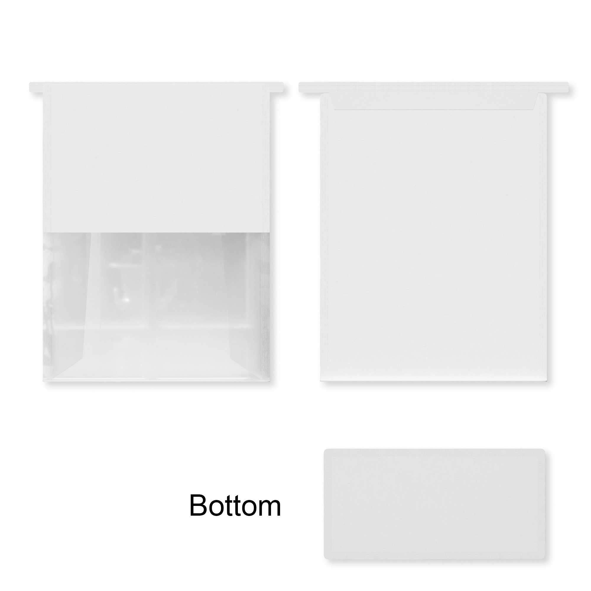 Customizable Half Colored Cotton Paper Open Top Side Gusset Customizable Half Colored Cotton Paper Open Top Side Gusset