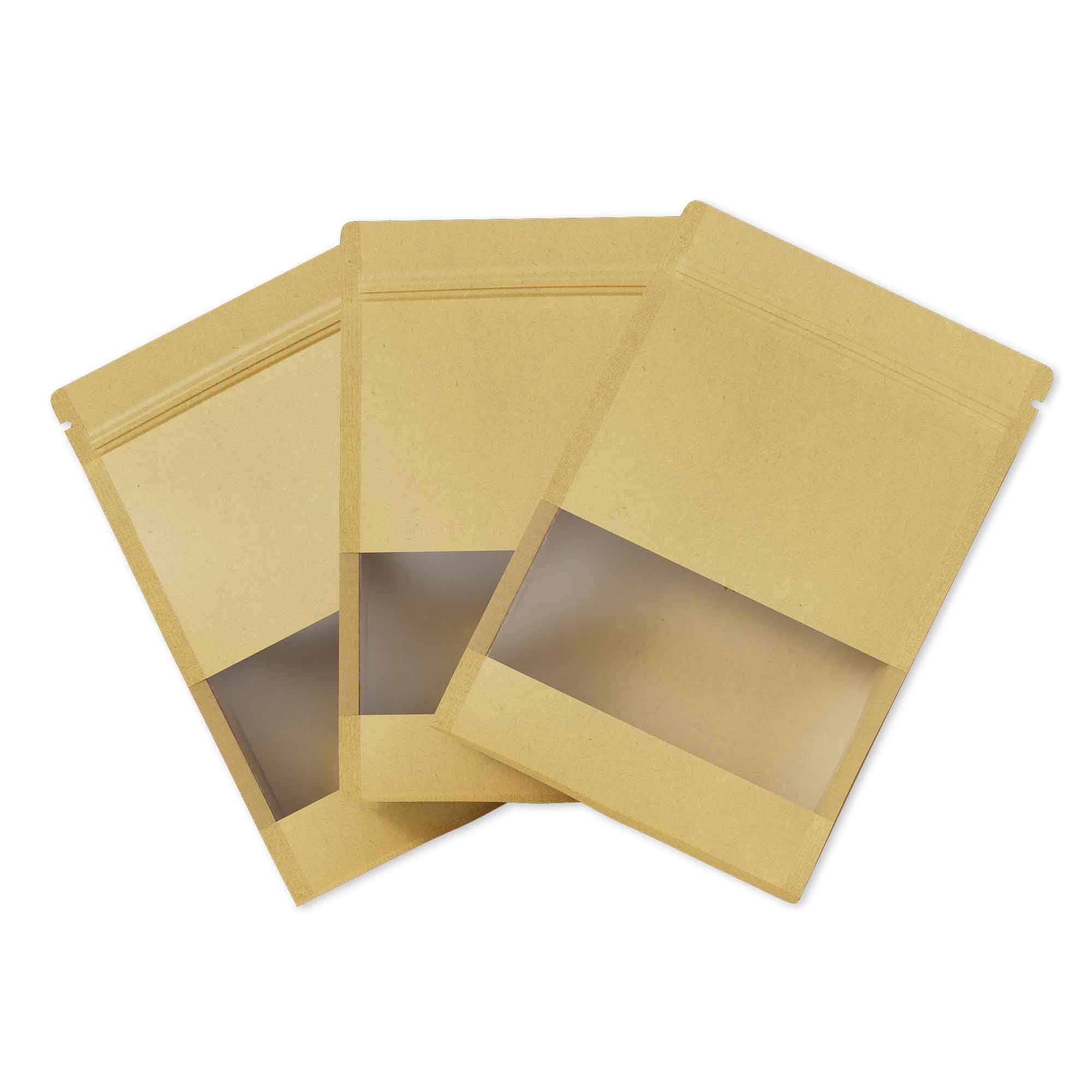 Customizable Krafty Brown Paper Side Gusset with Translucent Customizable Krafty Brown Paper Side Gusset with Translucent