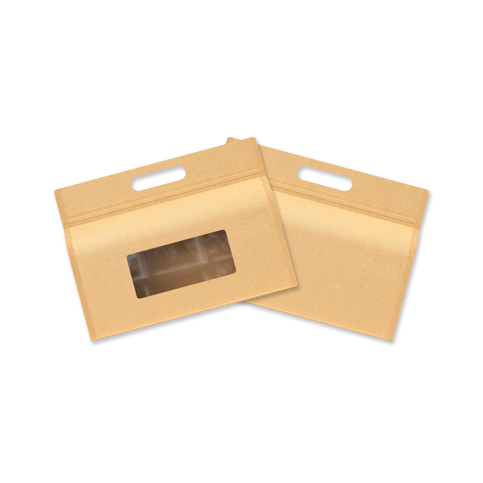 Customizable Krafty Brown Translucent Window Side Gusset