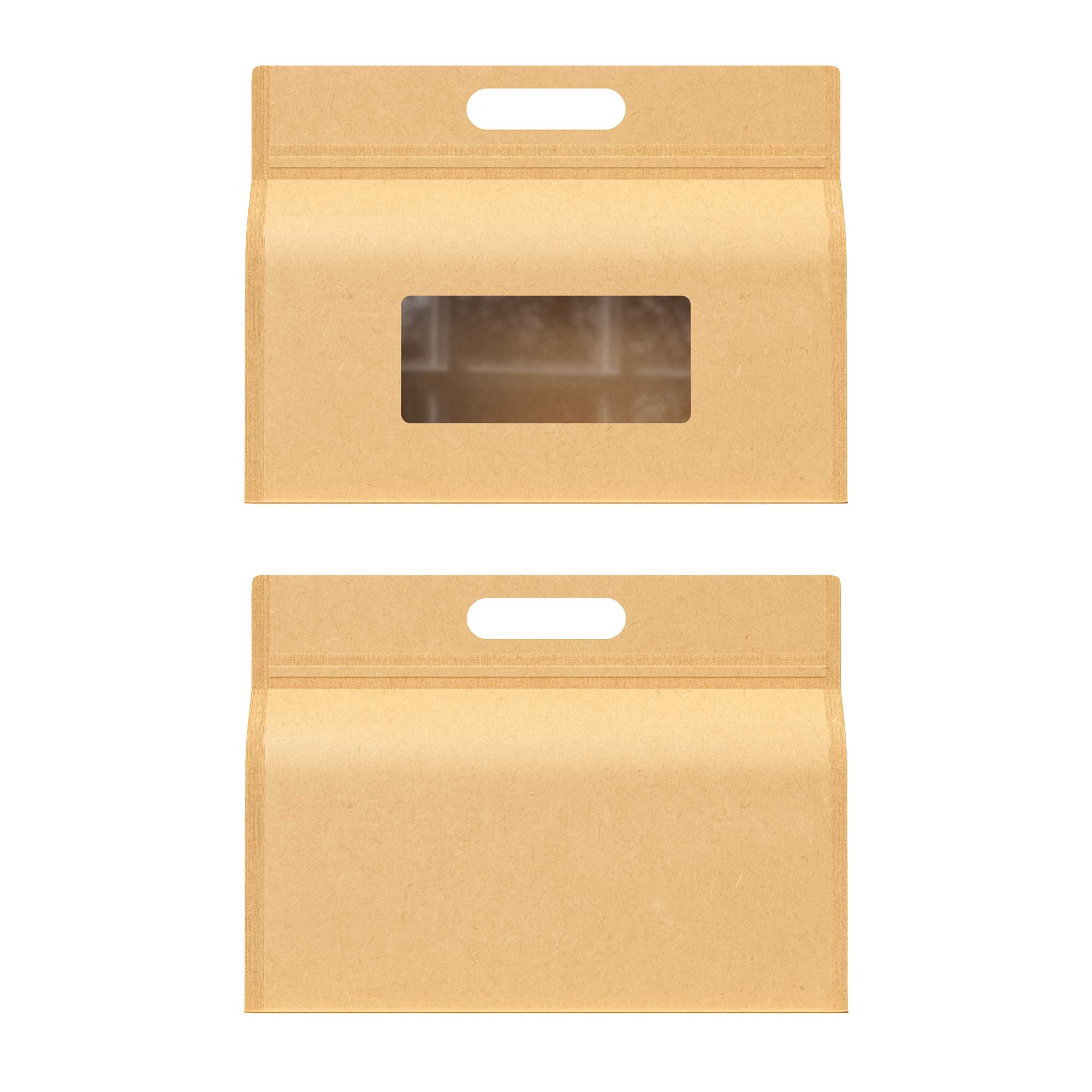 Customizable Krafty Brown Translucent Window Side Gusset Customizable Krafty Brown Translucent Window Side Gusset
