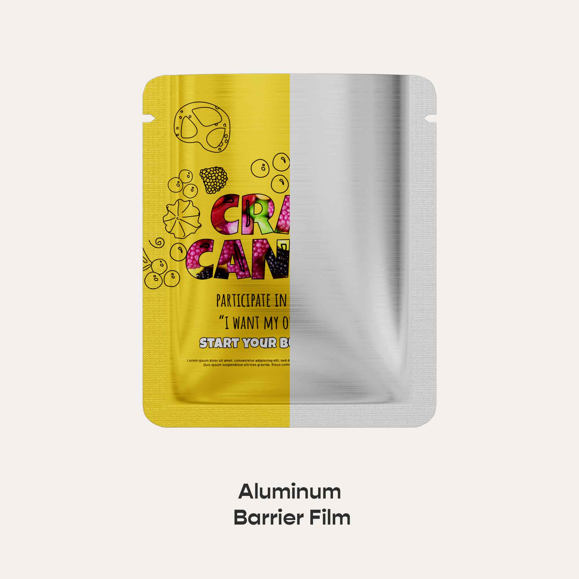 Customizable Matte Aluminum Open Top Packaging Bags Customizable Matte Aluminum Open Top Packaging Bags