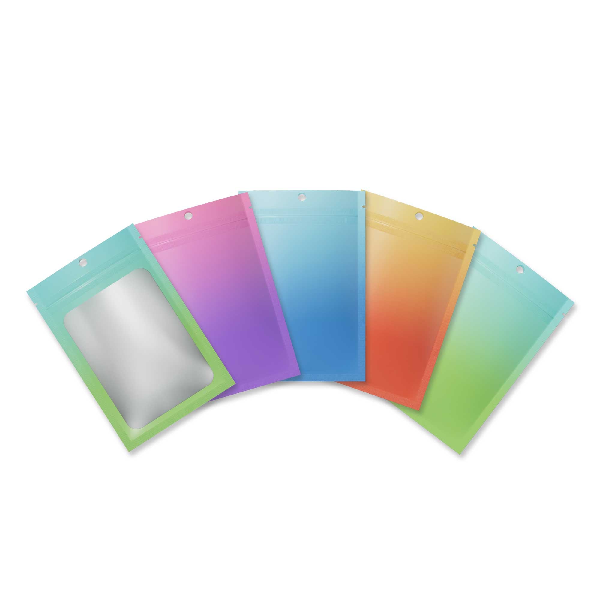 Customizable Matte Gradient Flat Zipper Seal Bags with Customizable Matte Gradient Flat Zipper Seal Bags with