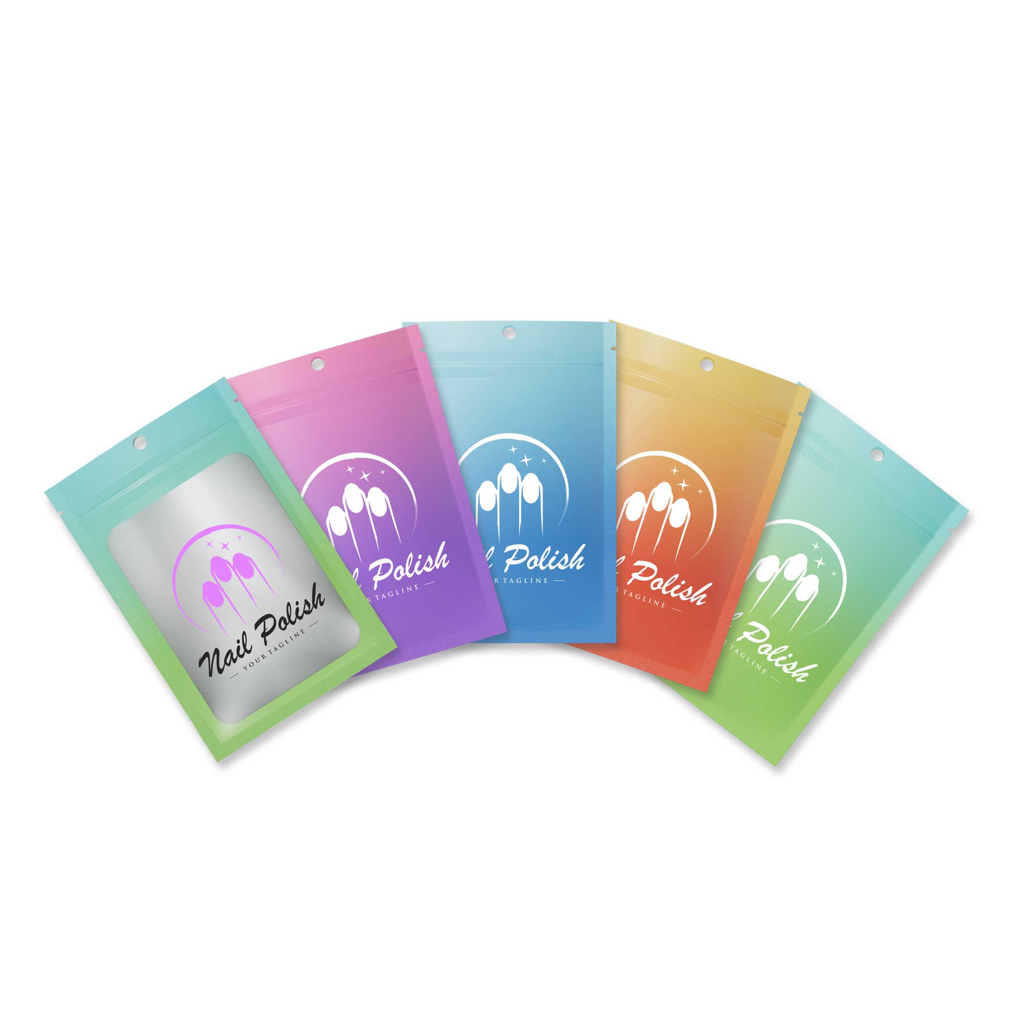 Customizable Matte Gradient Flat Zipper Seal Bags with Customizable Matte Gradient Flat Zipper Seal Bags with