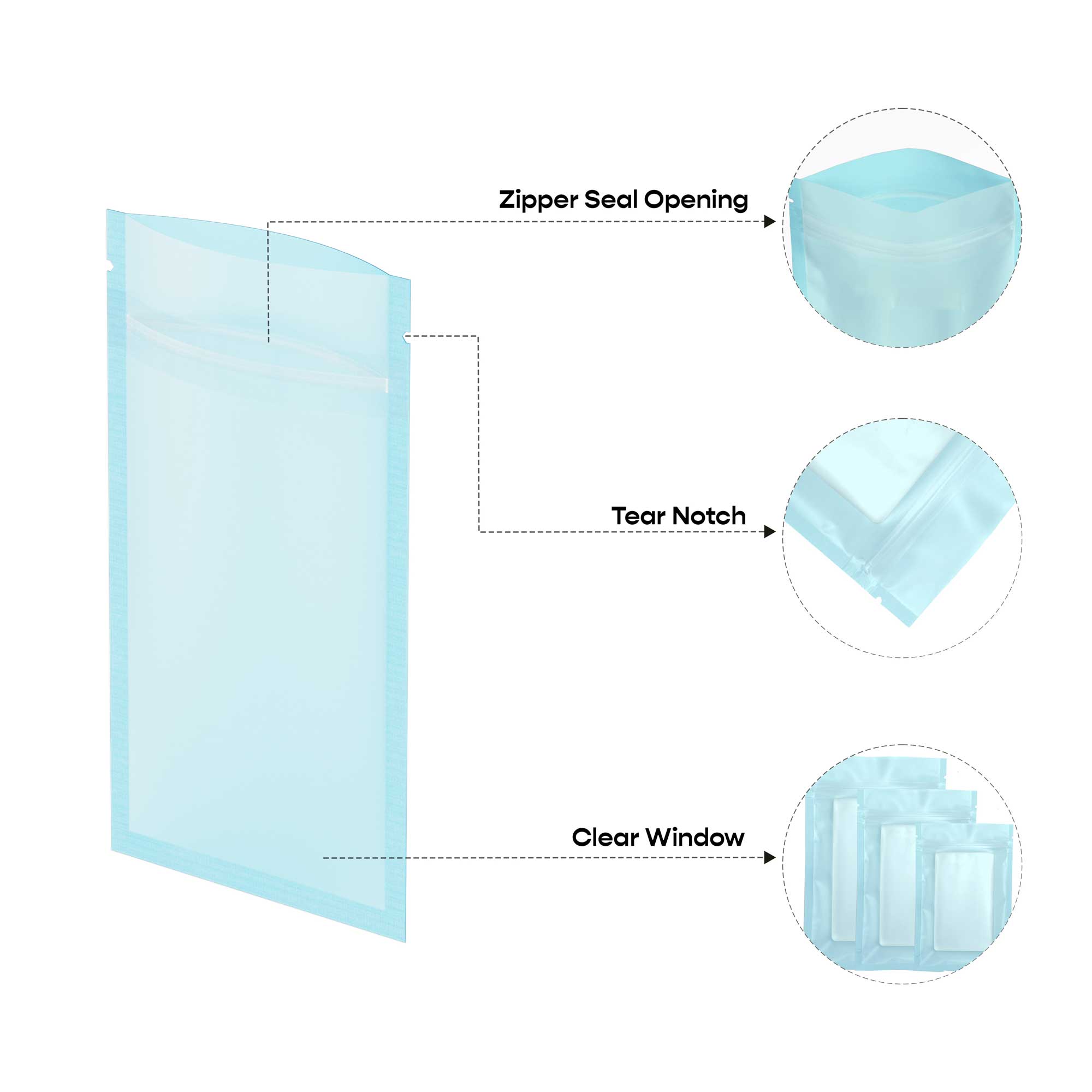 Customizable Matte Plastic Zipper Seal Bags with Frosted Customizable Matte Plastic Zipper Seal Bags with Frosted