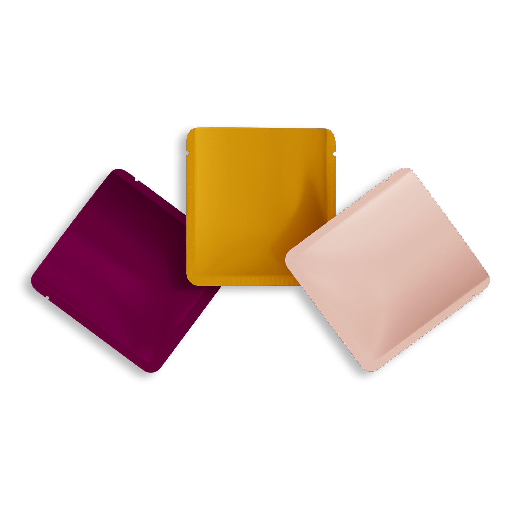 Customizable Matte Square Aluminum Open Top Bag with Rounded Customizable Matte Square Aluminum Open Top Bag with Rounded