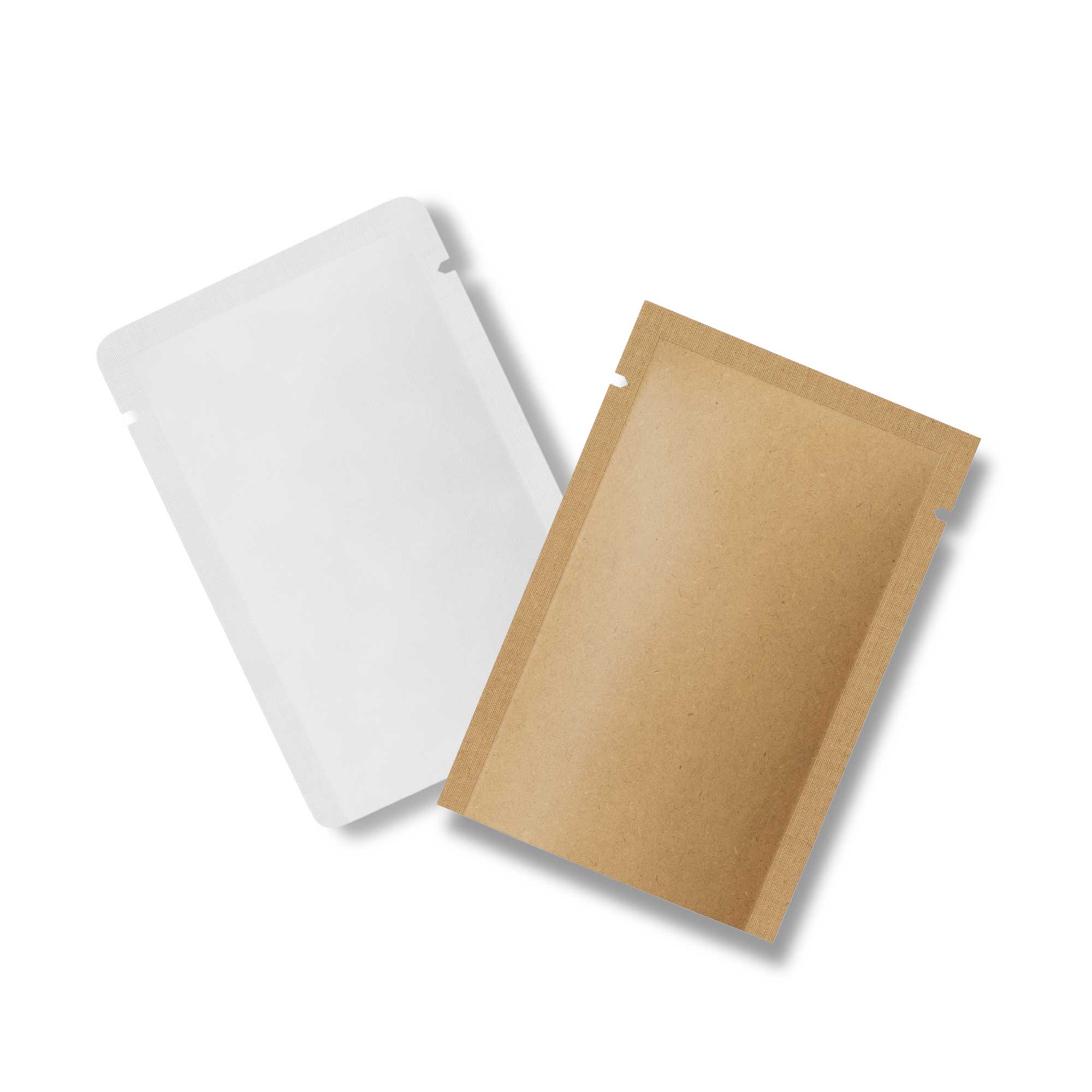 Customizable Natural Kraft Mylar Foil Open Top Bags