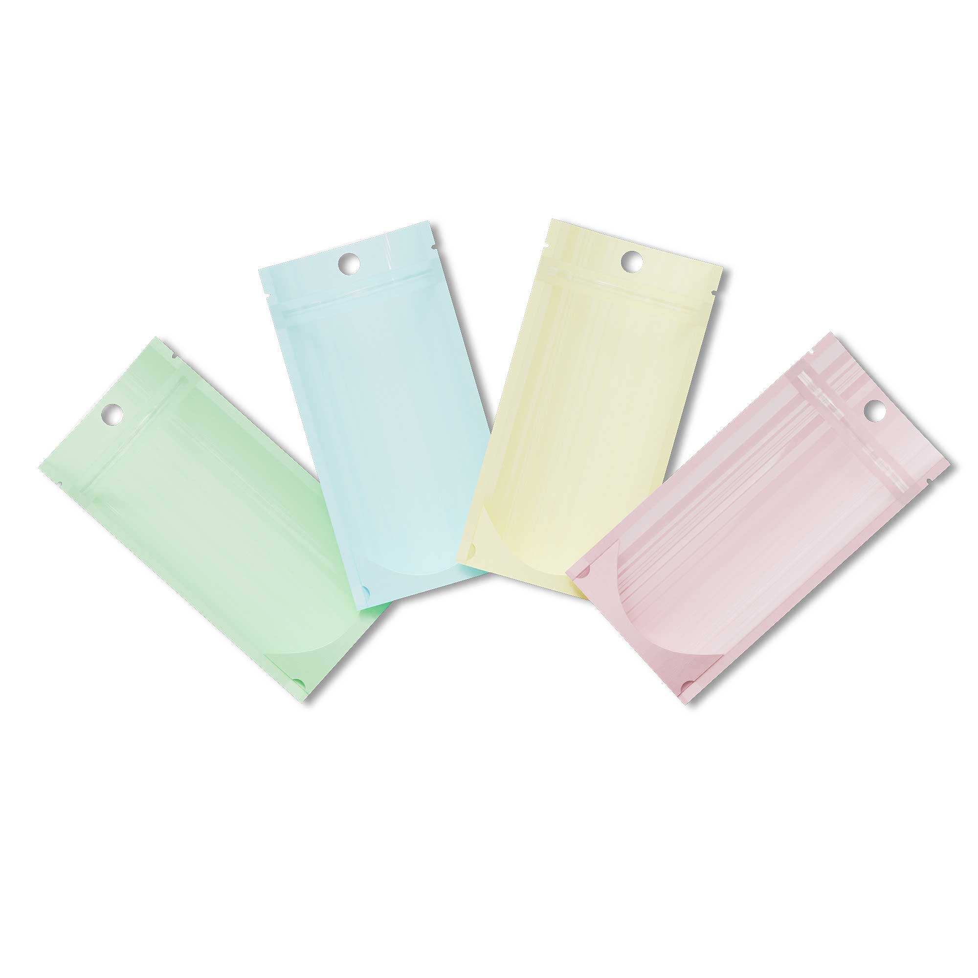 Customizable Pastel Tall Stand Up Zipper Seal Bags with