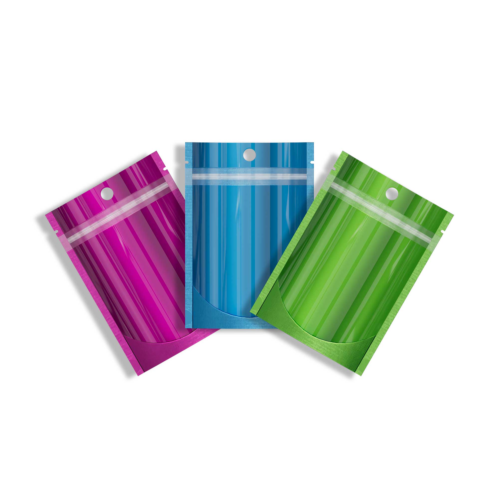Customizable Single Side Glossy Color Metallic Mylar Stand Customizable Single Side Glossy Color Metallic Mylar Stand