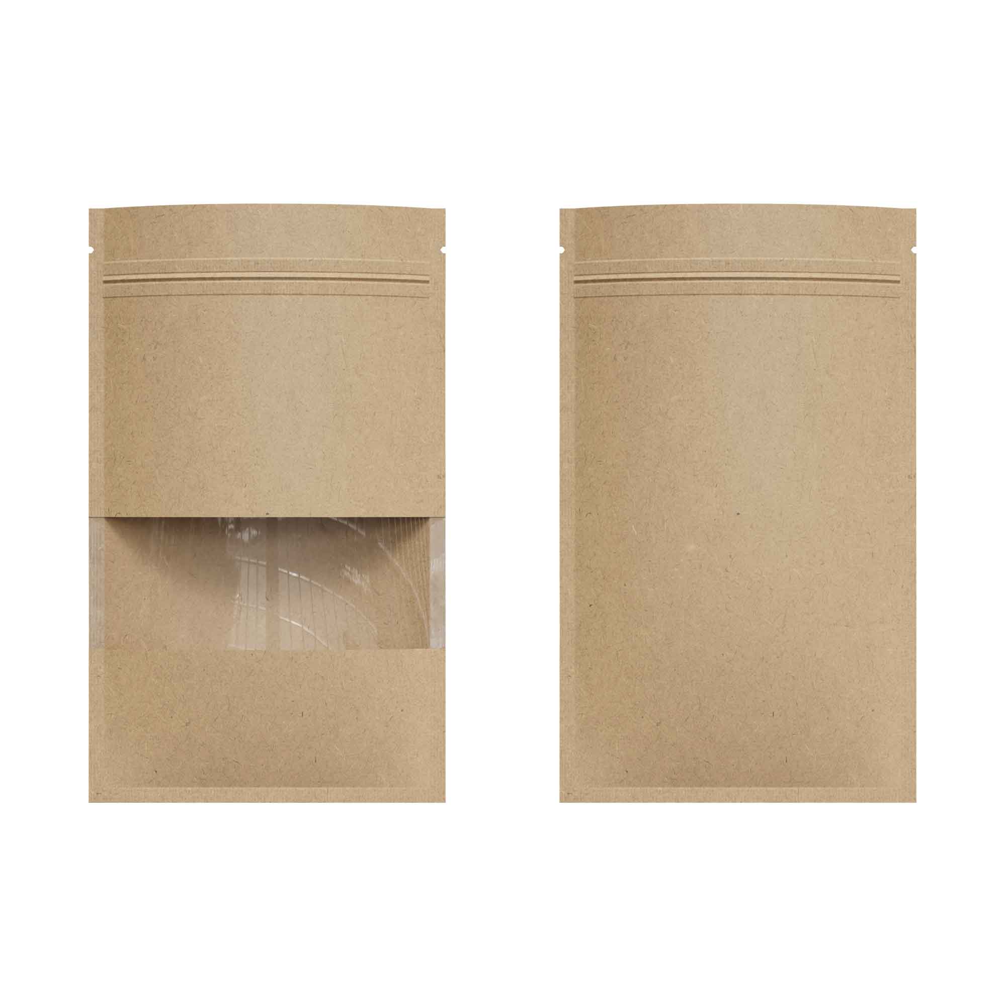 Customizable Vintage Brown Kraft Clear Slit Window Flat Customizable Vintage Brown Kraft Clear Slit Window Flat