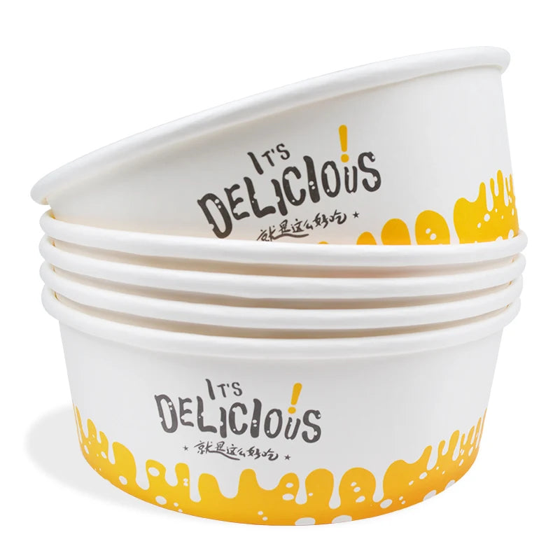 Customized Disposable Single Wall Drink Paper Cup With Lid