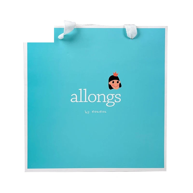 Customized Luxury Blue Art Paper Gift Bag with Ribbon Customized Luxury Blue Art Paper Gift Bag with Ribbon