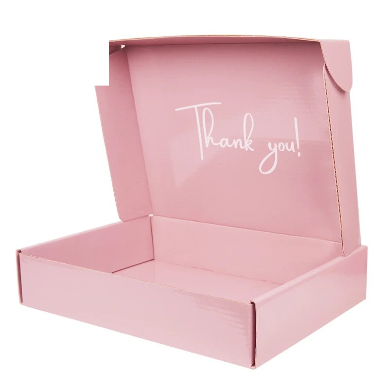 Customized Pink Gloss Lamination Shipping Packaging Box Customized Pink Gloss Lamination Shipping Packaging Box