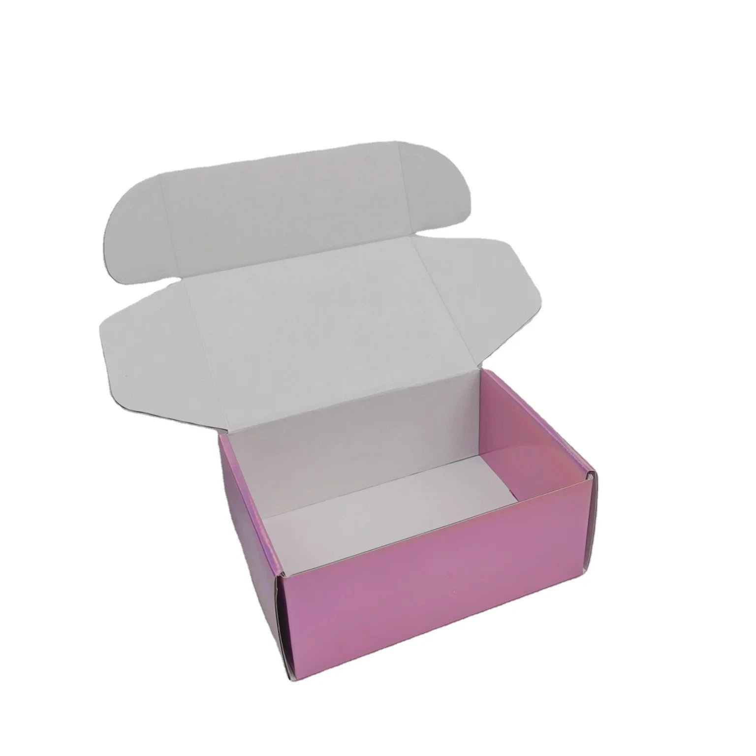 Customized Pink Laser Logo Box with White Inside Embossed Customized Pink Laser Logo Box with White Inside Embossed