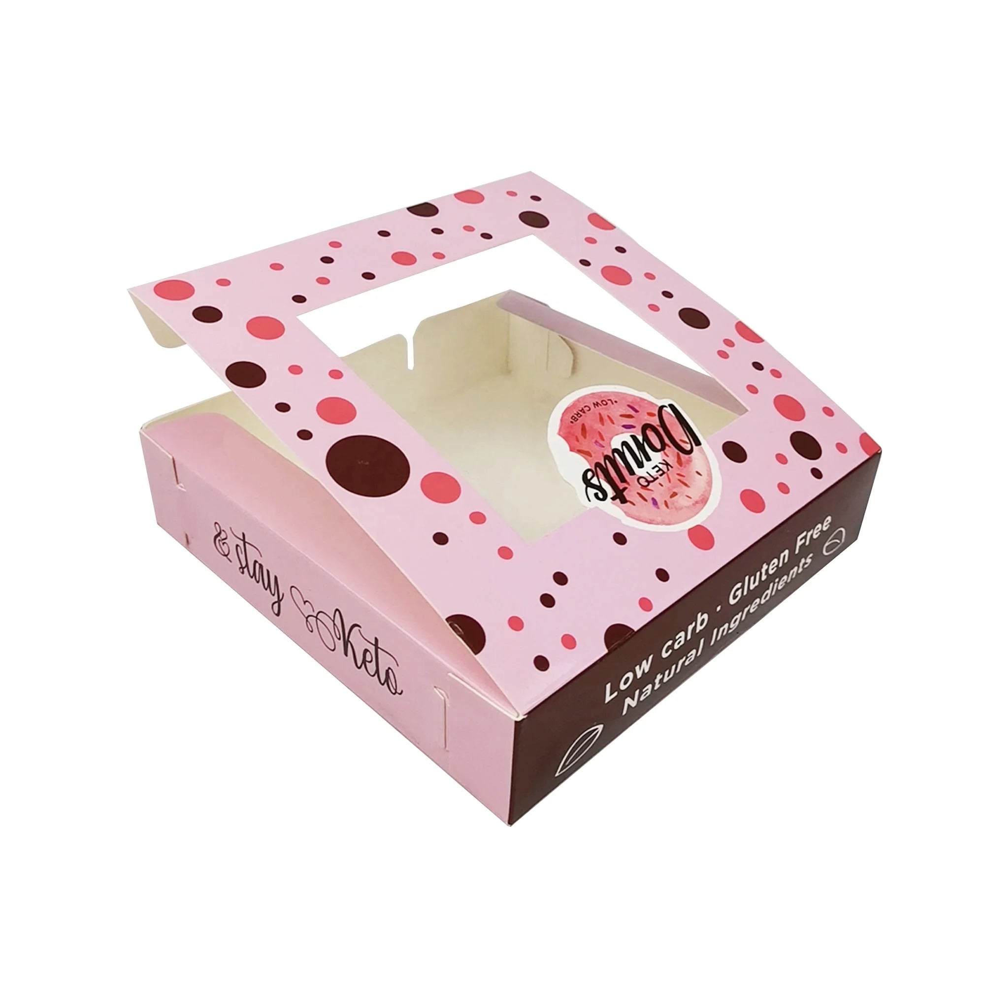 Customized Printing Bakery Donuts Take Away Sweet Box Paper Customized Printing Bakery Donuts Take Away Sweet Box Paper