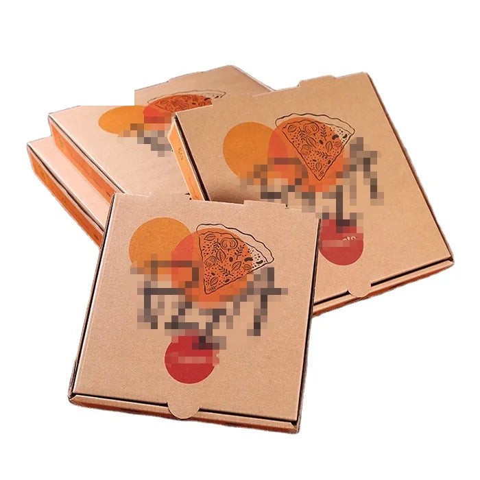 Disposable Custom Printed Pizza Kraft Paper Box Disposable Custom Printed Pizza Kraft Paper Box