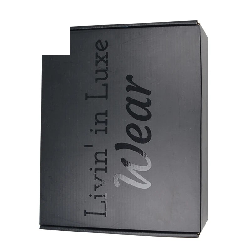 Double Black UV Spot Logo Shipping Packaging Box Recycled Double Black UV Spot Logo Shipping Packaging Box Recycled