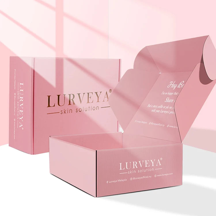 Double Pink Corrugated Board Shipping Packaging Box Matte Double Pink Corrugated Board Shipping Packaging Box Matte