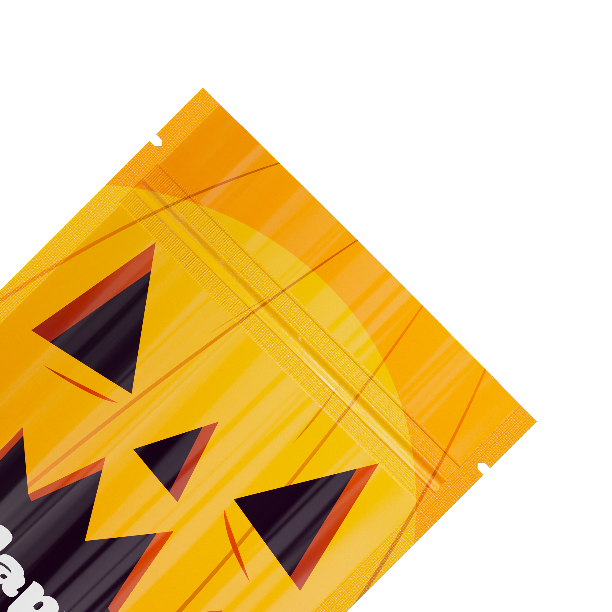 Glossy Halloween Orange Pumpkin Designed Mylar Bags Glossy Halloween Orange Pumpkin Designed Mylar Bags