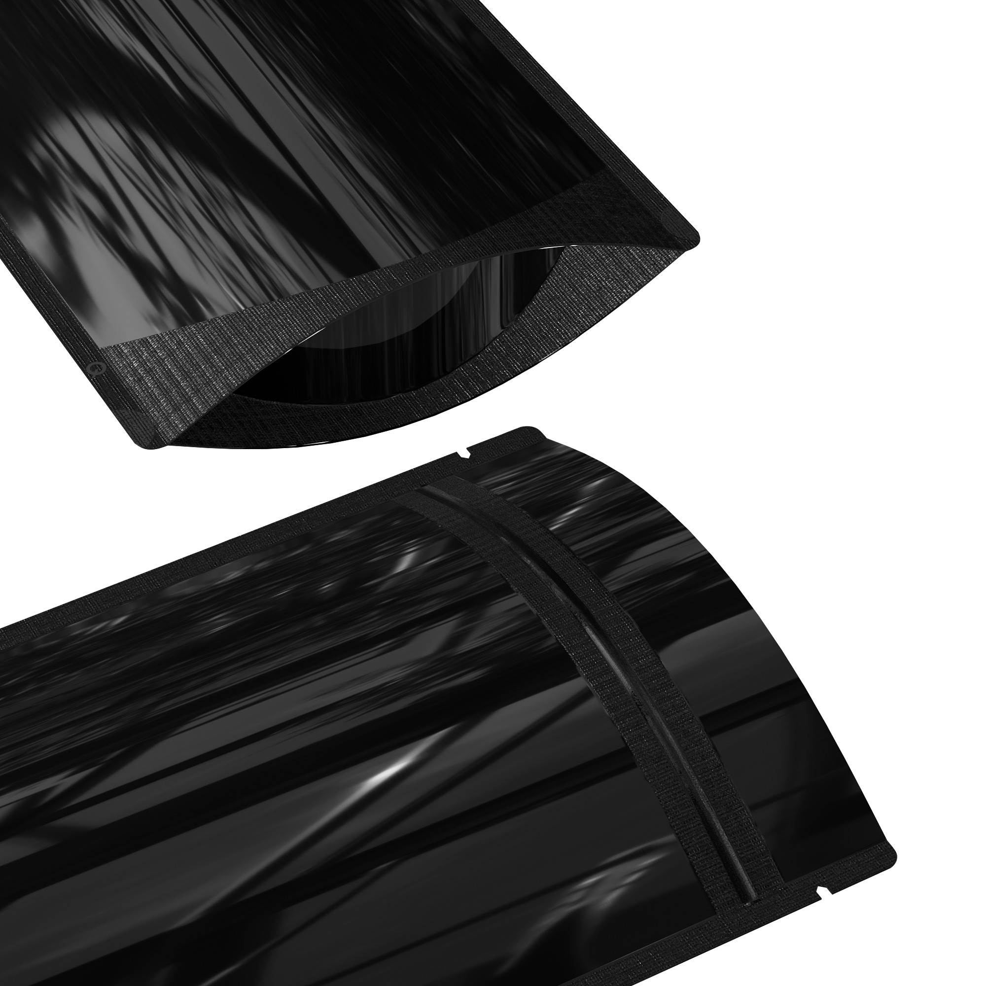 Double-Sided Glossy Mirror Black Mylar Stand Strong Bags Double-Sided Glossy Mirror Black Mylar Stand Strong Bags