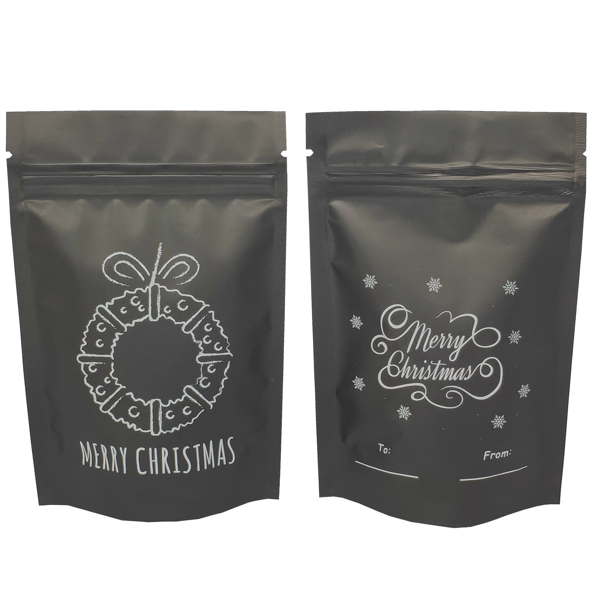 Double-Sided Matte Christmas Designed Mylar Stand Strong Double-Sided Matte Christmas Designed Mylar Stand Strong
