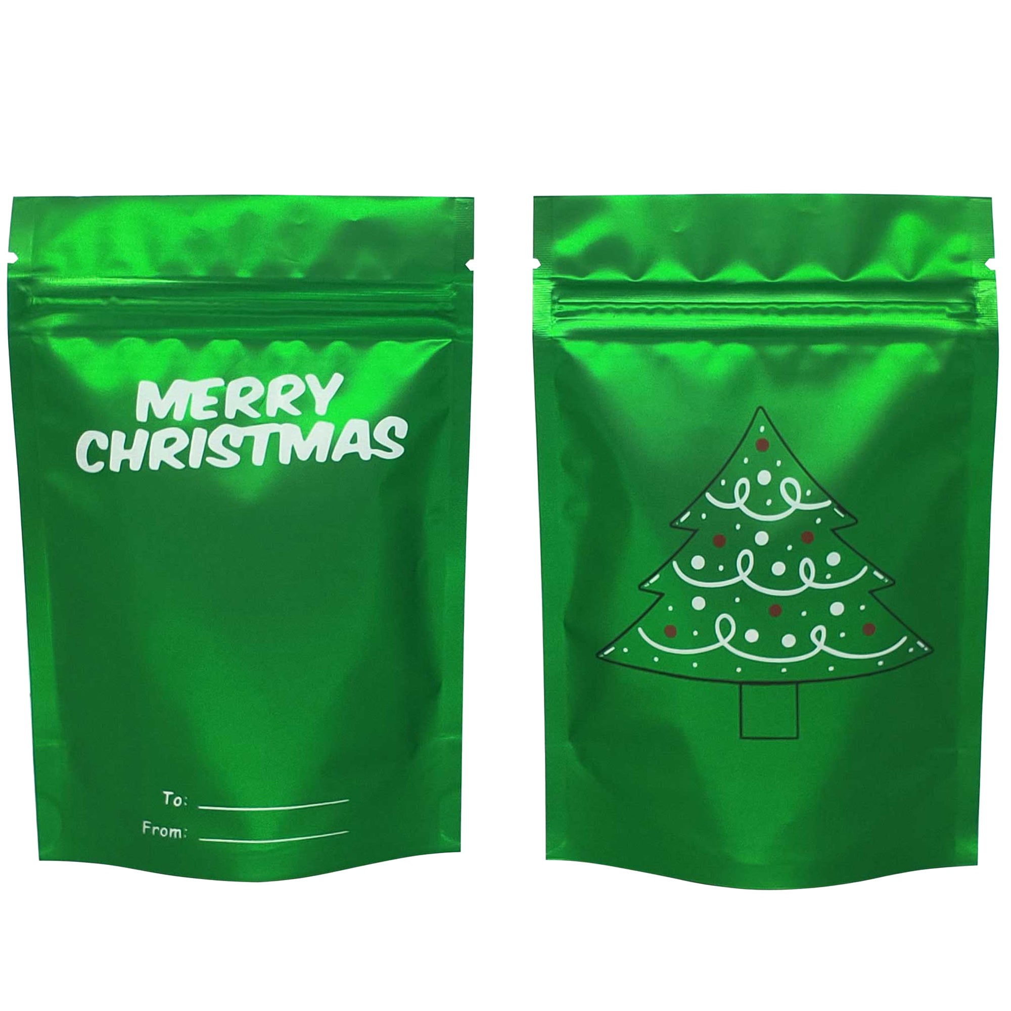 Double-Sided Matte Christmas Designed Mylar Stand Strong Double-Sided Matte Christmas Designed Mylar Stand Strong