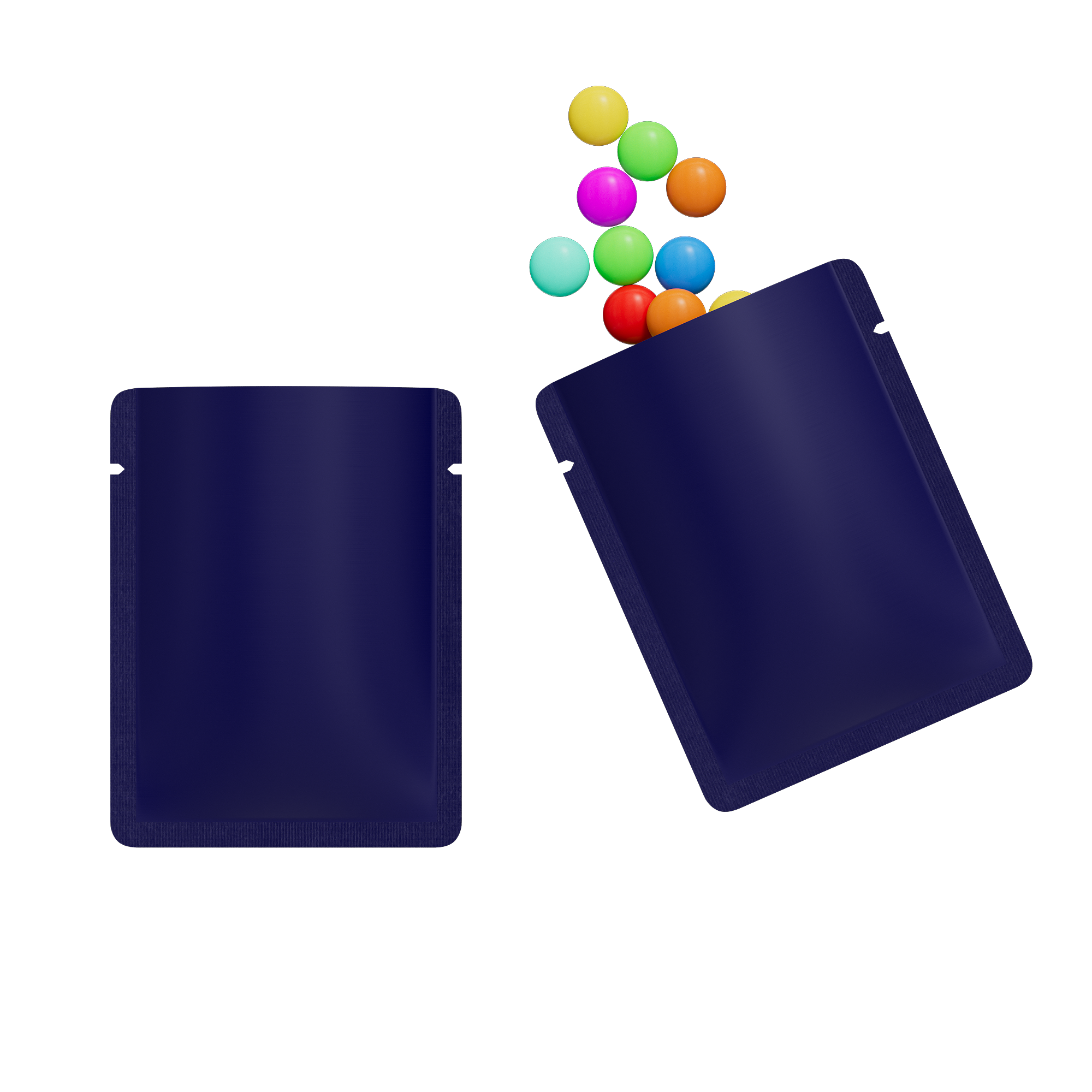 Double-Sided Matte Deep Indigo Blue Aluminum Open Bottom Double-Sided Matte Deep Indigo Blue Aluminum Open Bottom