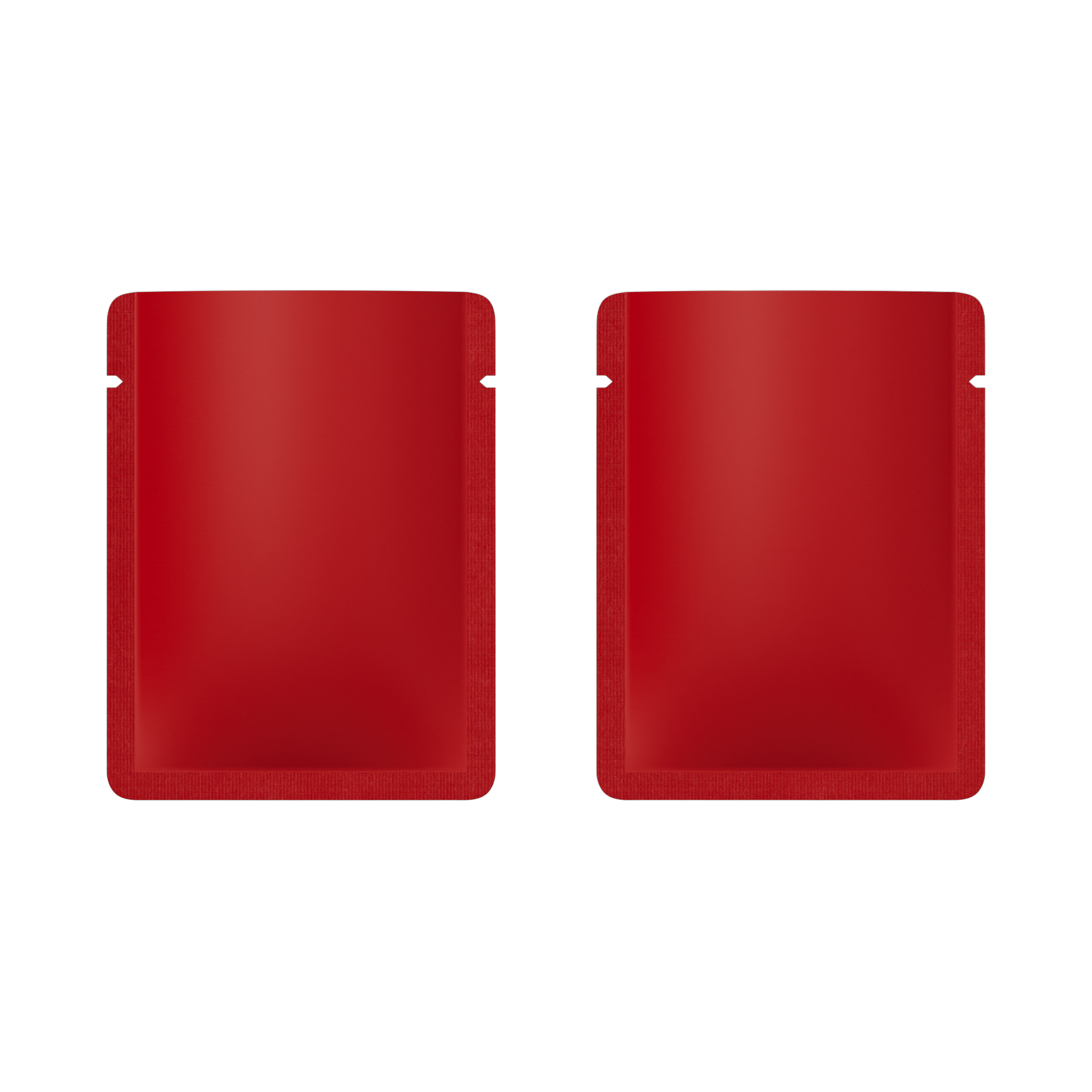 Double-Sided Matte Firetruck Red Aluminum Open Bottom Sample