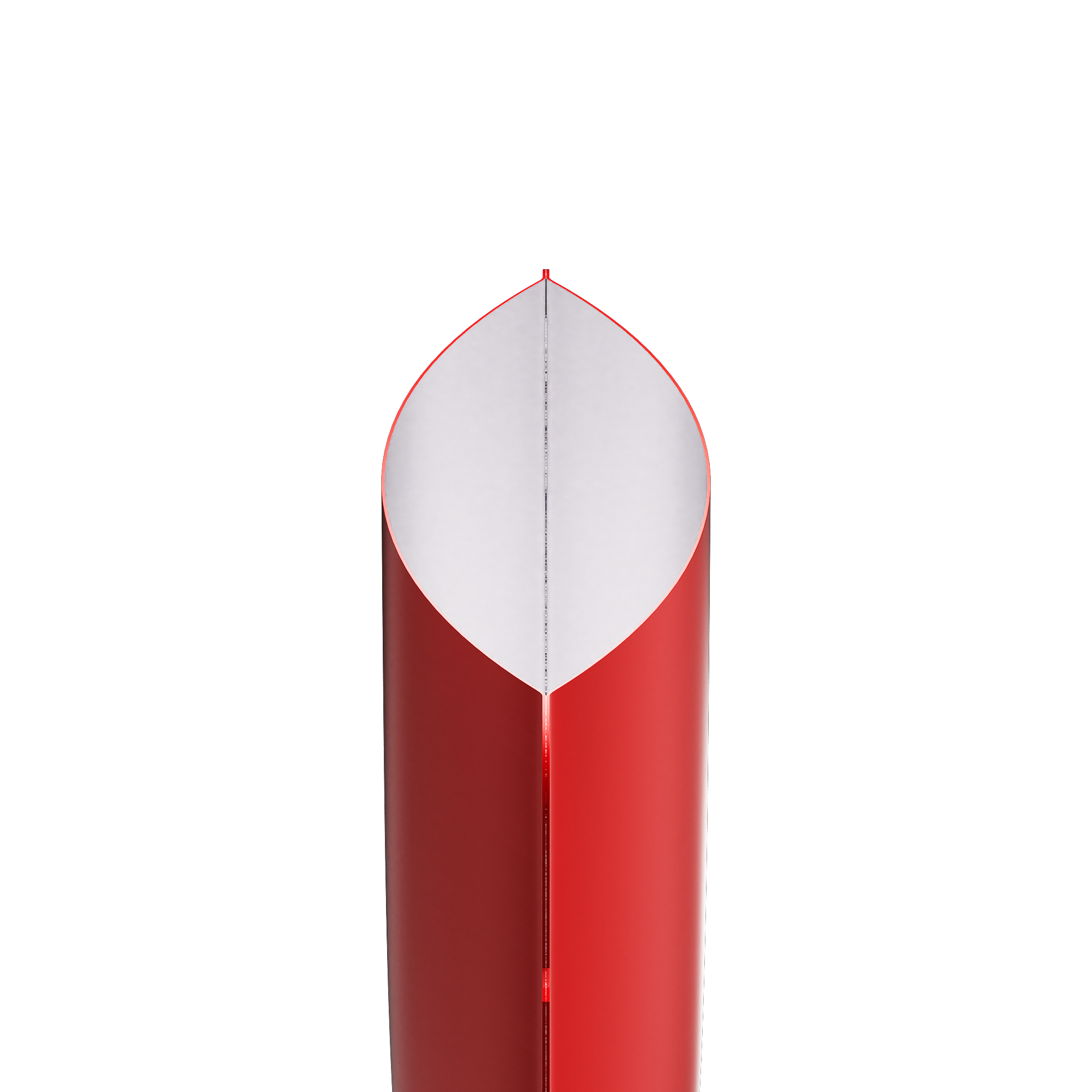 Double-Sided Matte Firetruck Red Aluminum Open Bottom Sample Double-Sided Matte Firetruck Red Aluminum Open Bottom Sample