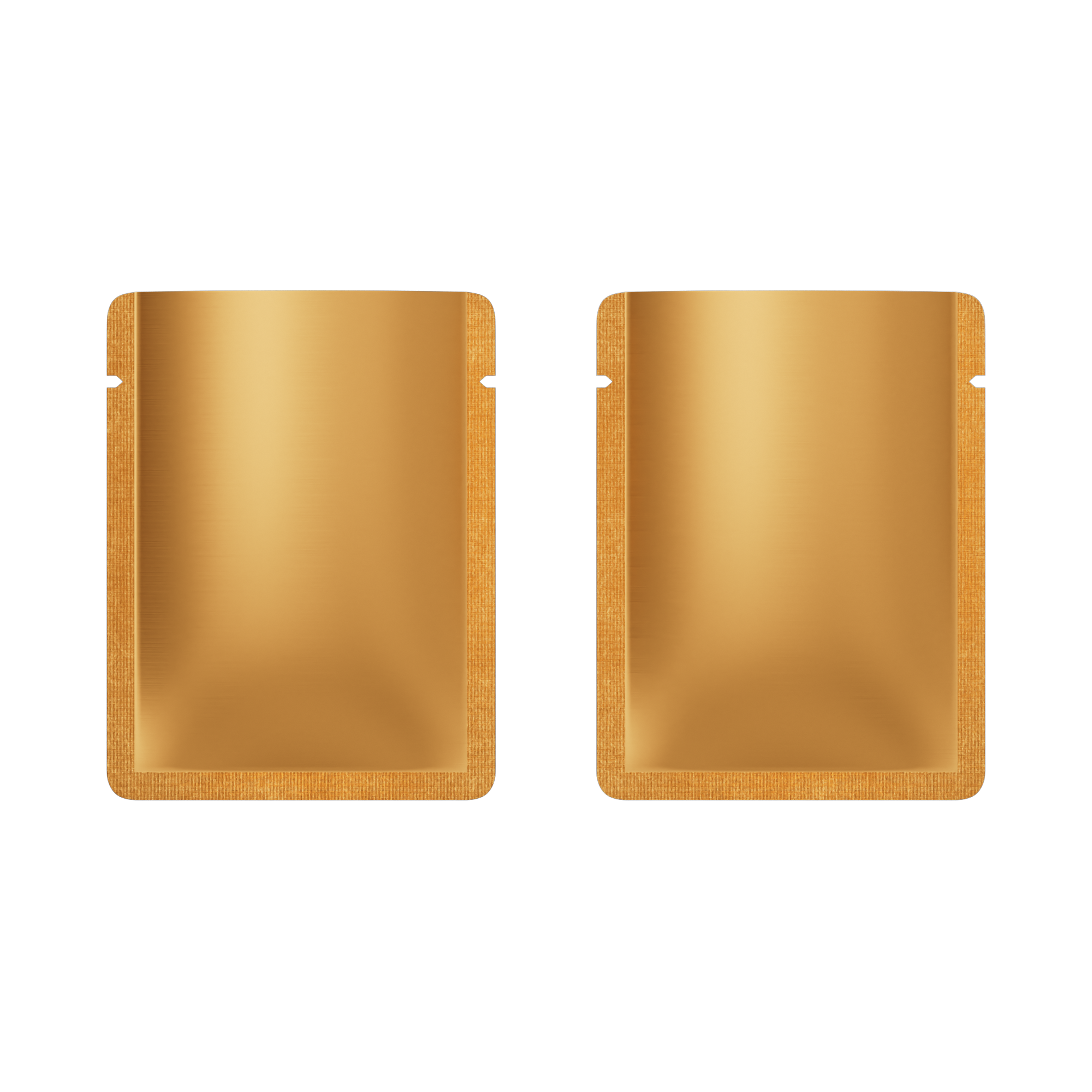 Double-Sided Matte Honey Gold Aluminum Open Bottom Sample Double-Sided Matte Honey Gold Aluminum Open Bottom Sample
