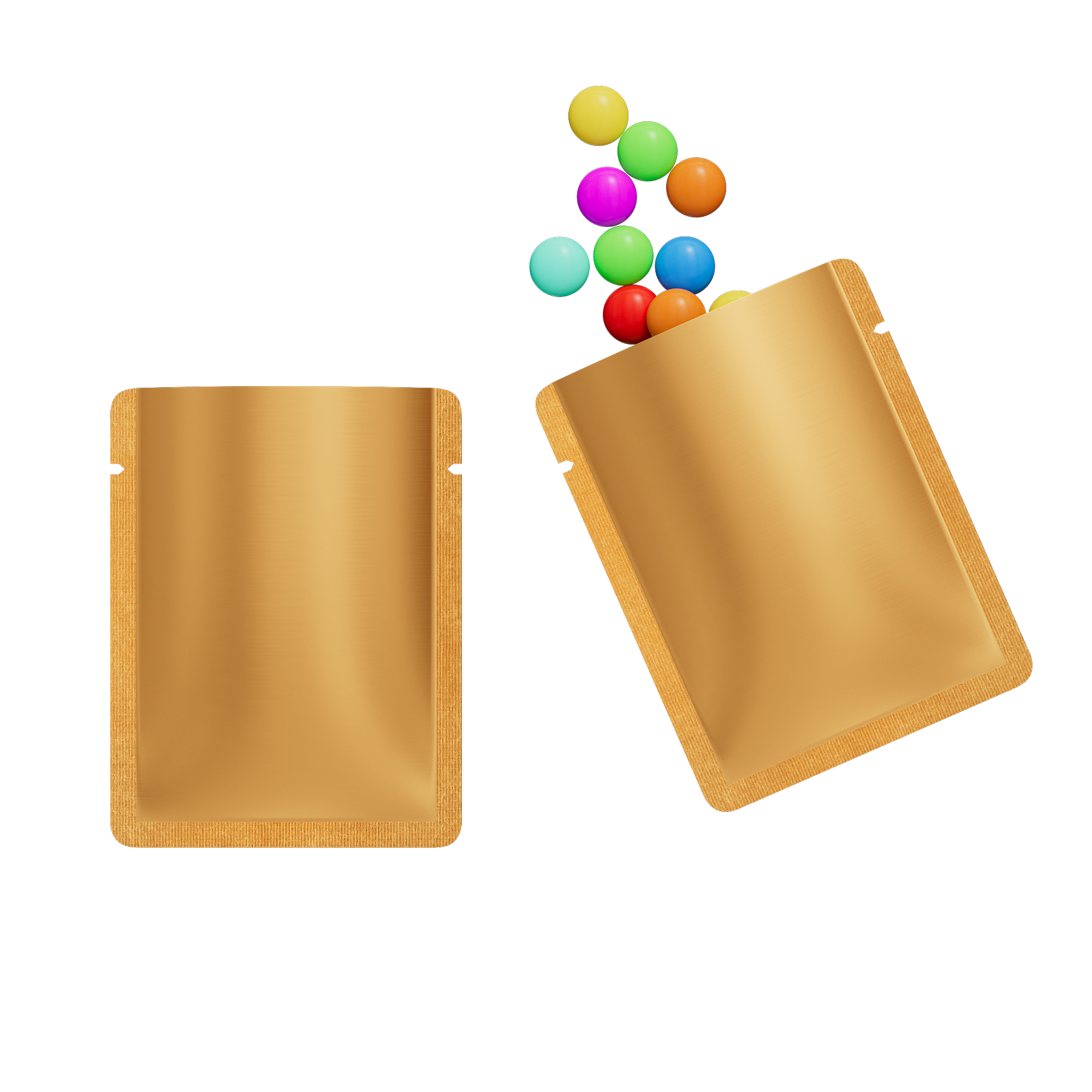 Double-Sided Matte Honey Gold Aluminum Open Bottom Sample Double-Sided Matte Honey Gold Aluminum Open Bottom Sample