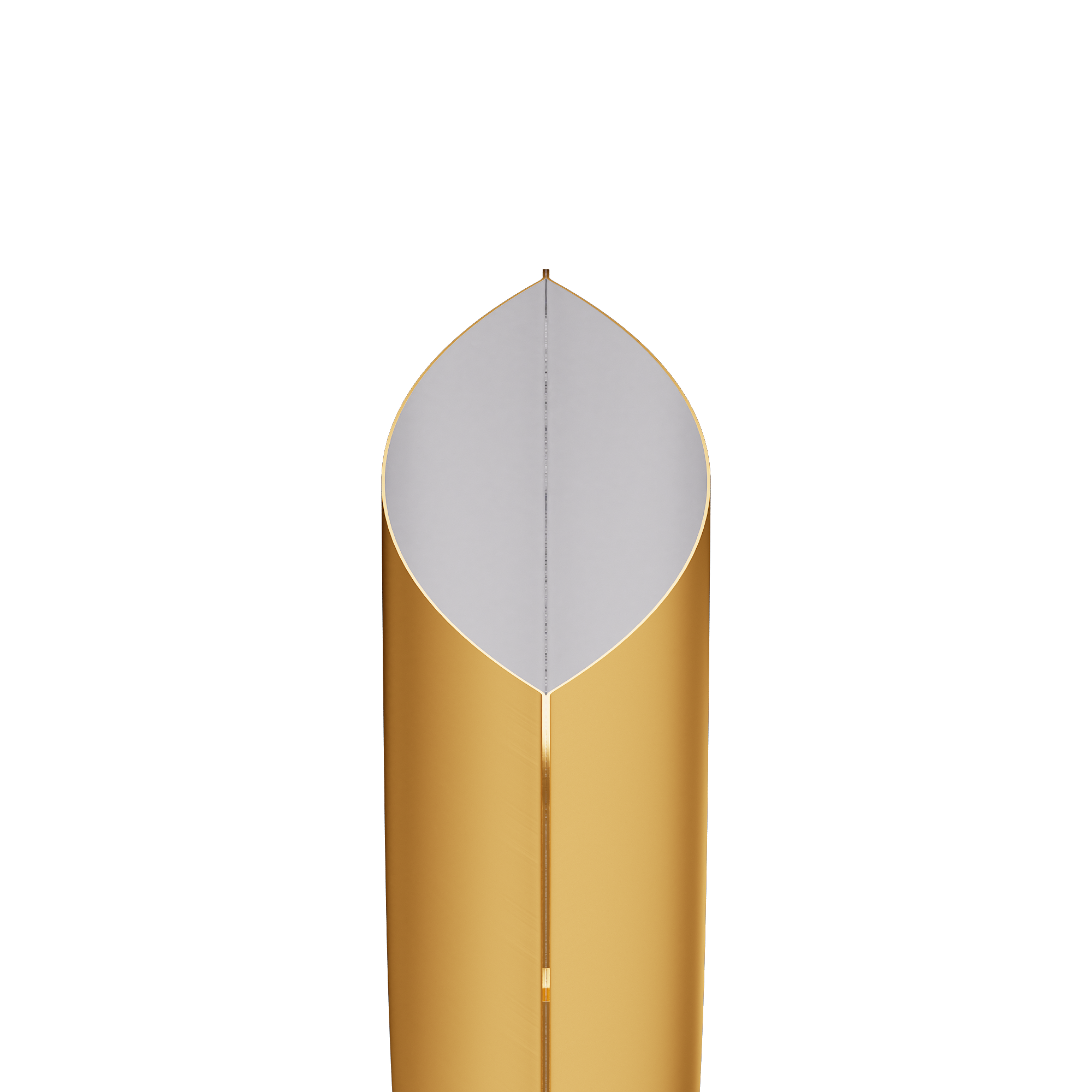 Double-Sided Matte Honey Gold Aluminum Open Bottom Sample Double-Sided Matte Honey Gold Aluminum Open Bottom Sample