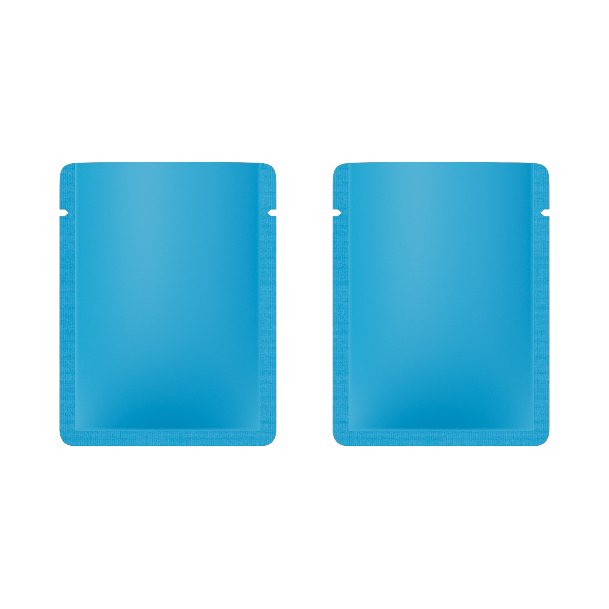 Double-Sided Matte Olympic Blue Aluminum Open Bottom Sample Double-Sided Matte Olympic Blue Aluminum Open Bottom Sample